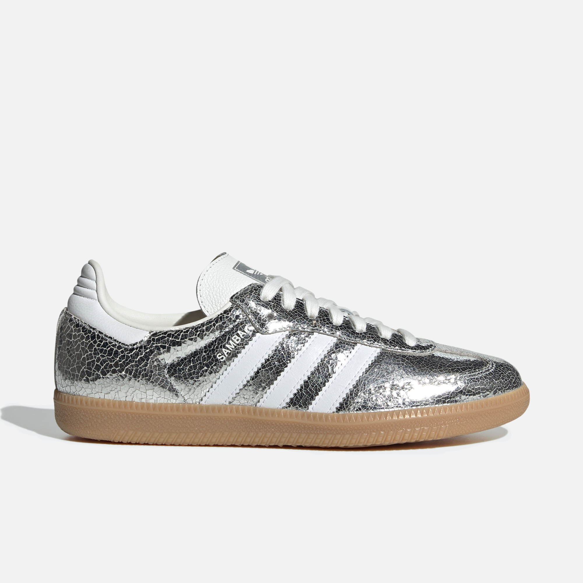 Adidas Women's Samba OG Metallic Cracked Leather – Puffer Reds Adidas Women's Samba OG Metallic Cracked Leather – Puffer Reds