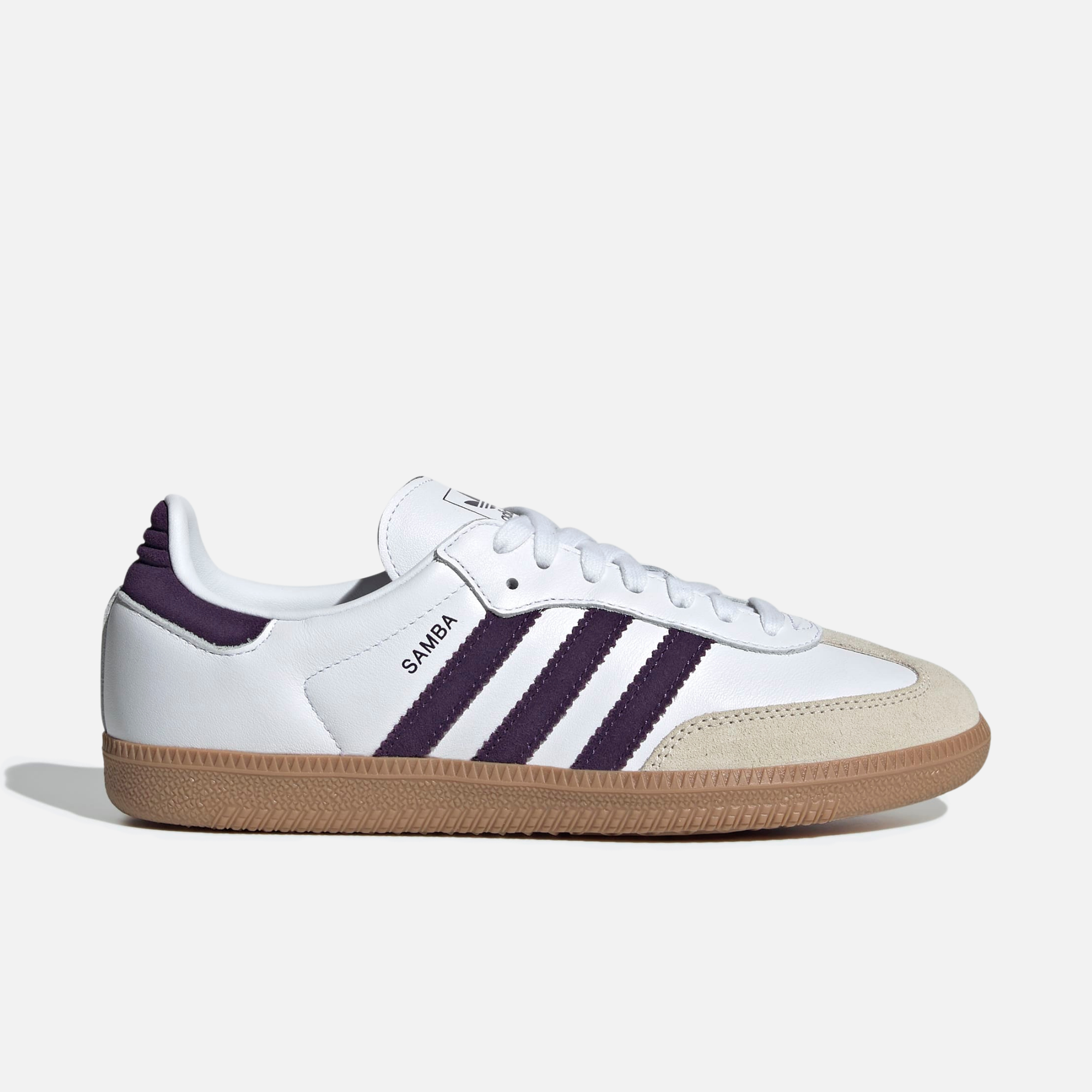 adidas Samba OG Shoes - Women's - Cloud White / Alumina / Aurora Plum - 7 adidas Samba OG Shoes - Women's - Cloud White / Alumina / Aurora Plum - 7
