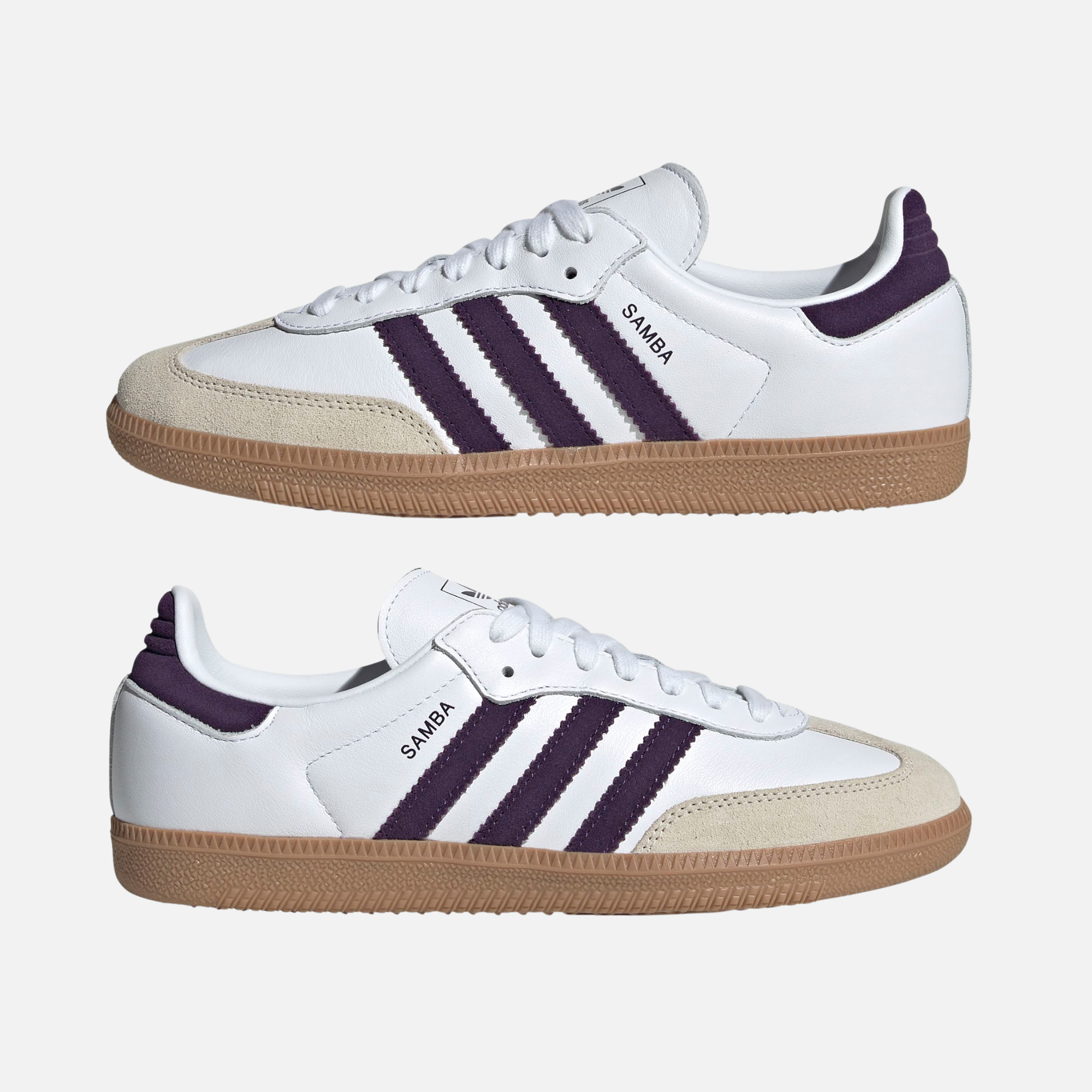 Adidas Women's Samba OG White Alumina Aurora Plum