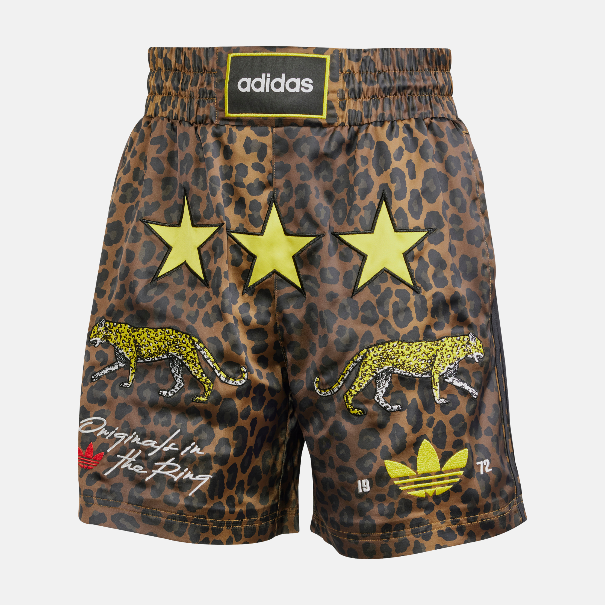 Adidas Originals in the Ring Leopard Print Graphic Shorts
