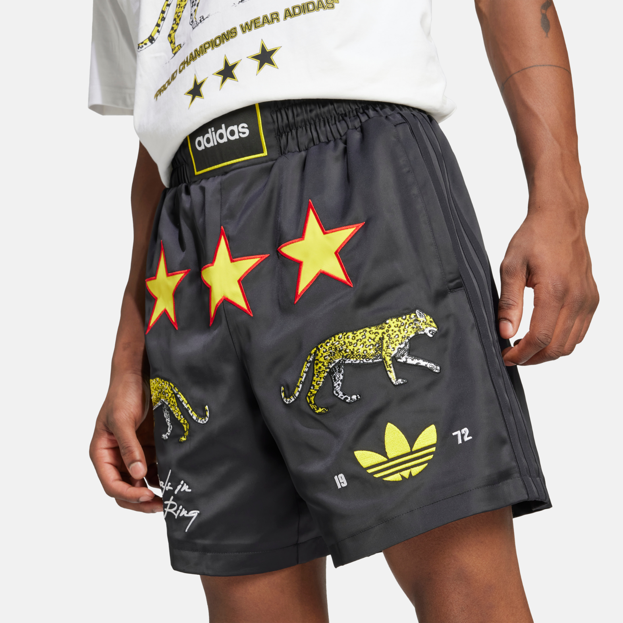 Adidas Originals in the Ring Black Graphic Shorts