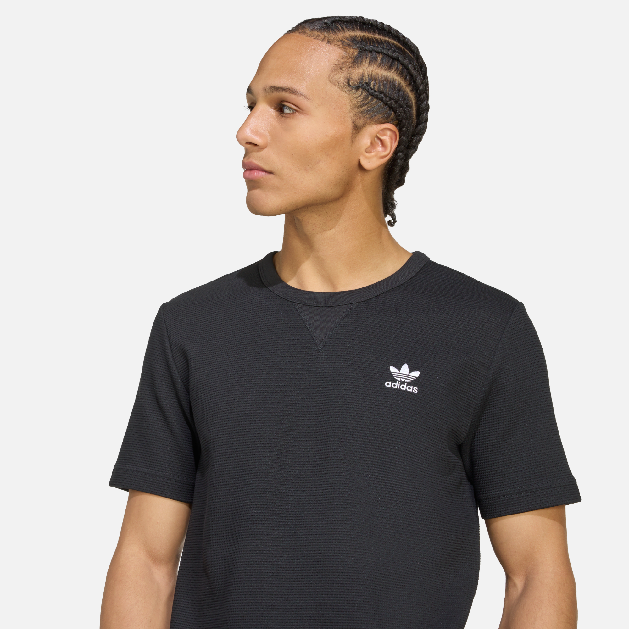 Adidas Black Essentials Waffle T-Shirt