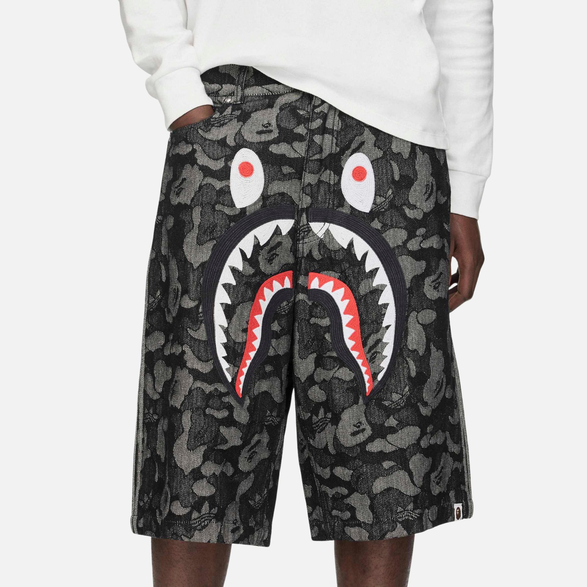 Adidas x Bape Black Shark Denim Jorts