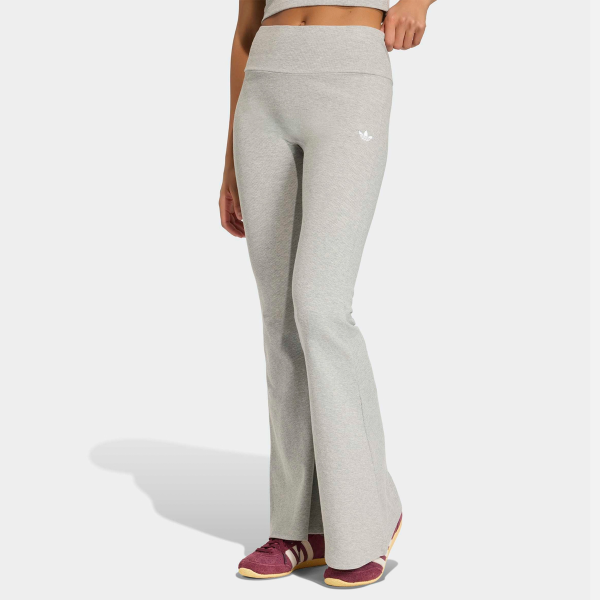 Adidas Women's Essentials Knit Flared Grey Leggings