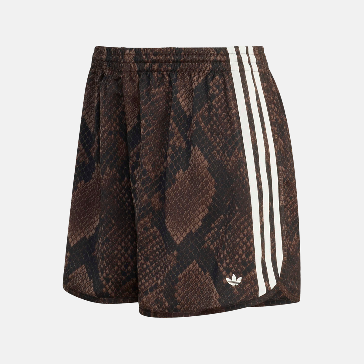 Adidas Women's Satin Brown Snake Print Shorts
