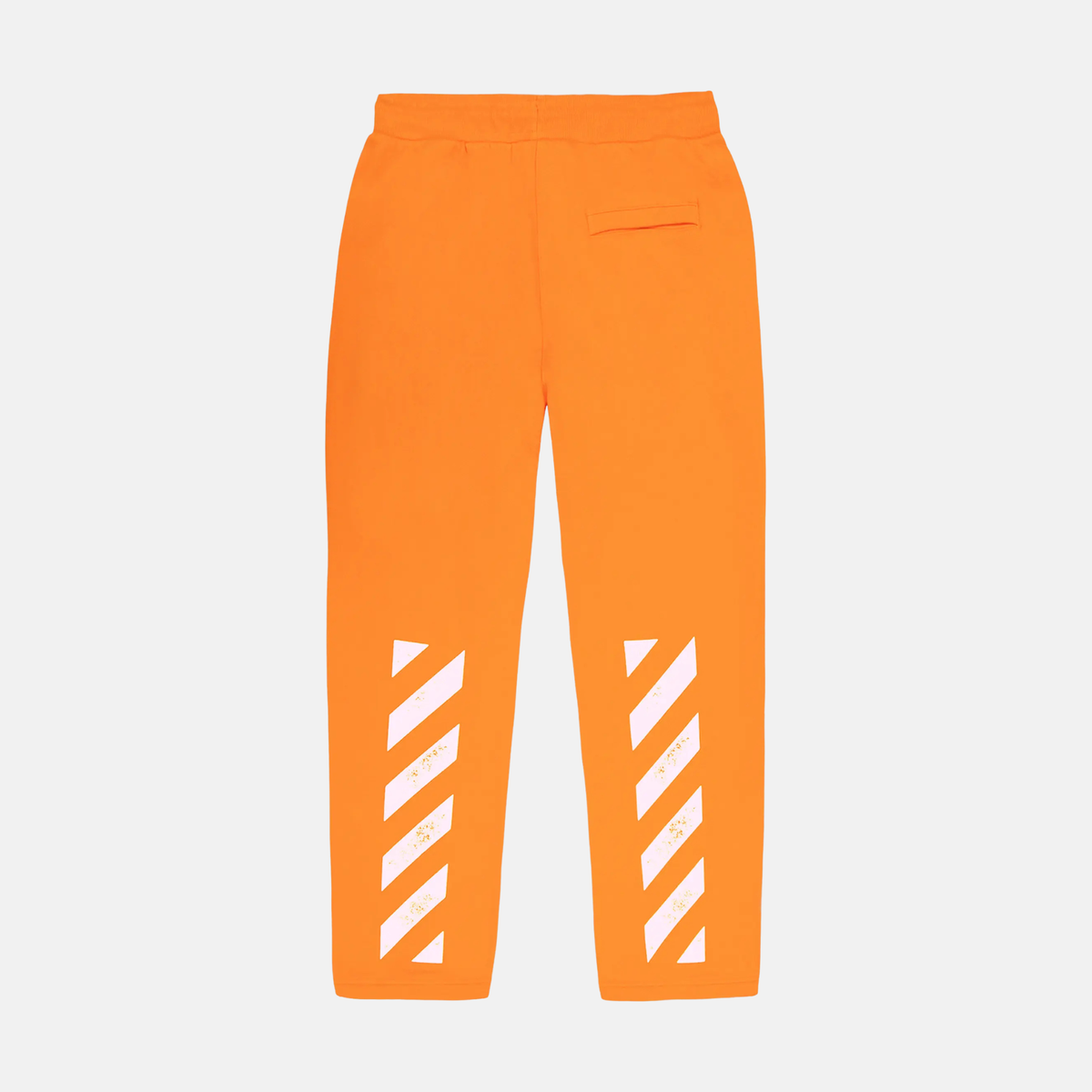 Off White Diag Open Hem Orange Jogger Pants