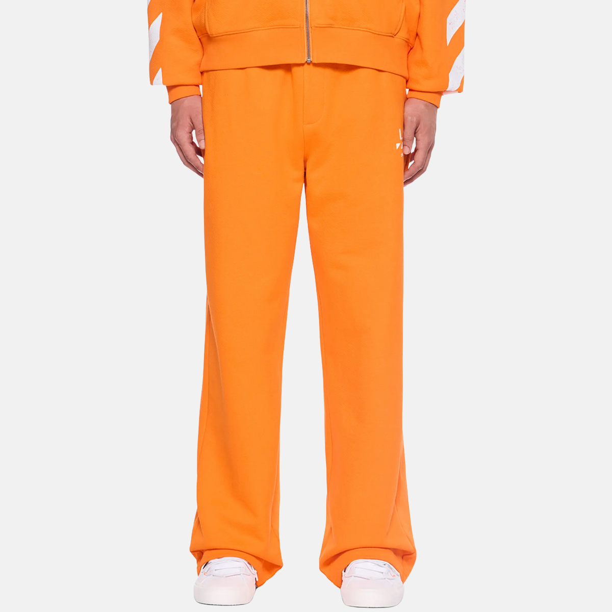 Off White Diag Open Hem Orange Jogger Pants