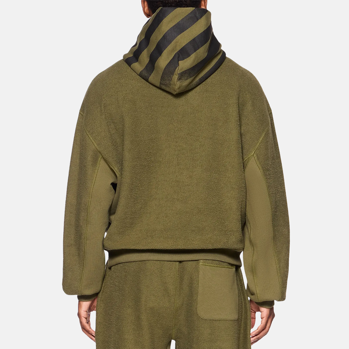 Off White Reverse Fleece Green Hoodie