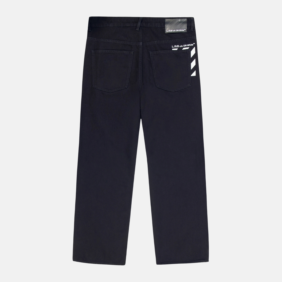 Off White Straight Fit Black Piped Jeans