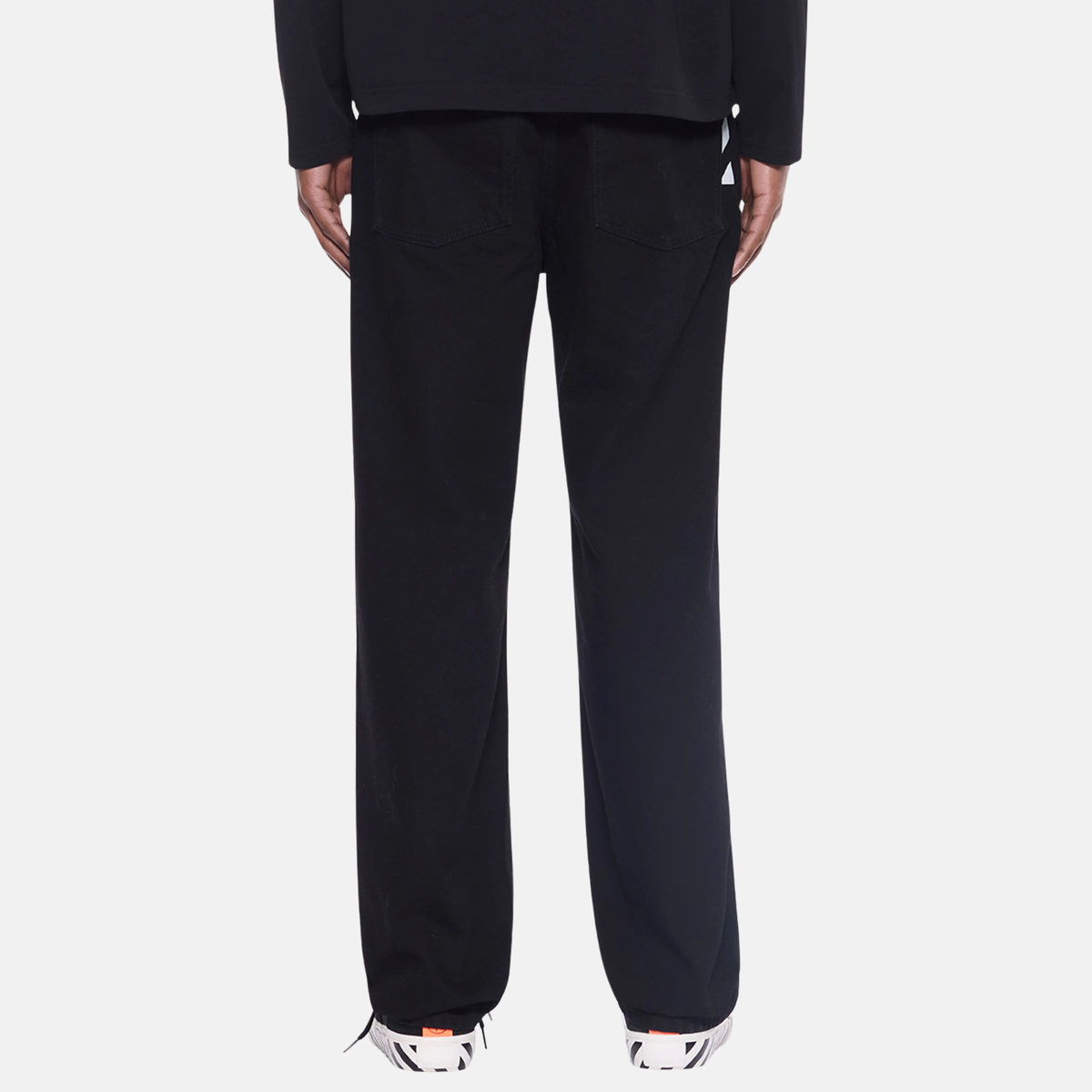 Off White Straight Fit Black Piped Jeans