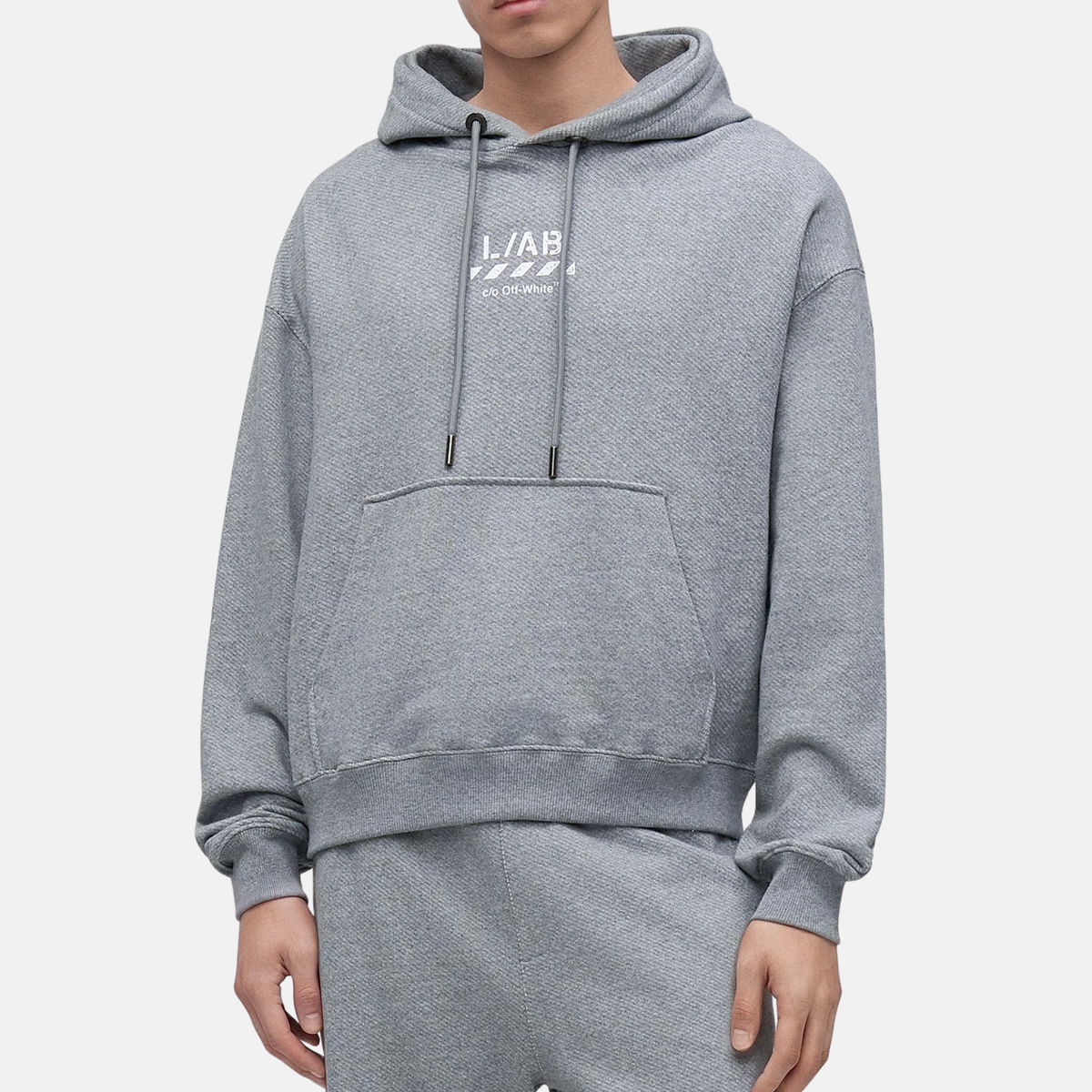 Off White Core Diag Pullover Grey Hoodie