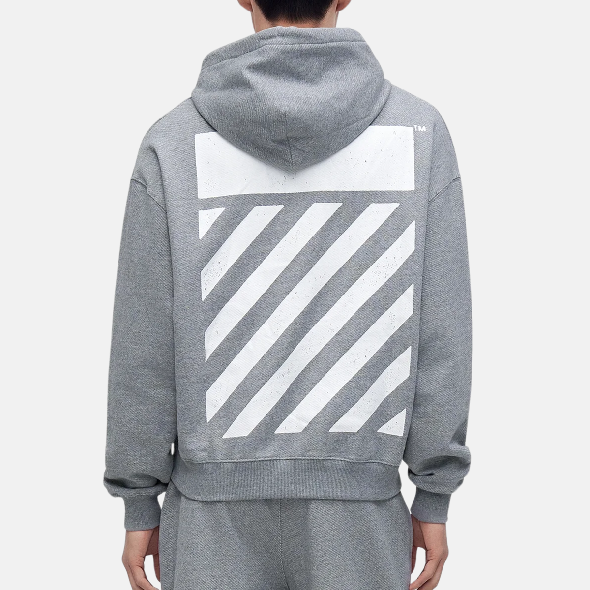 Off White Core Diag Pullover Grey Hoodie