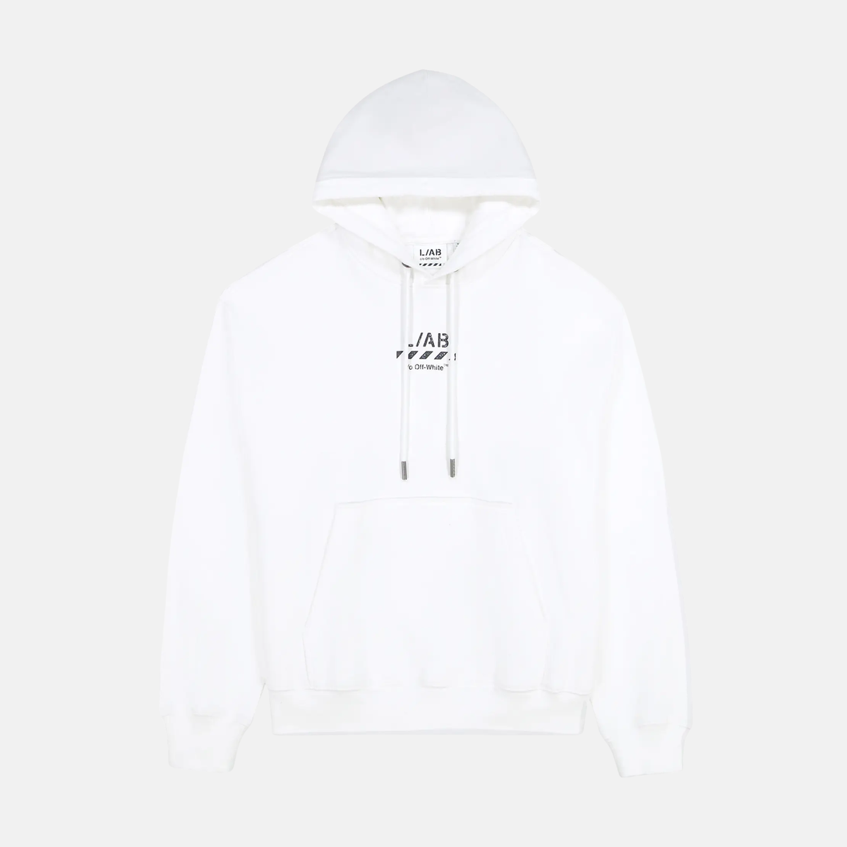 Off White Core Diag Pullover White Hoodie