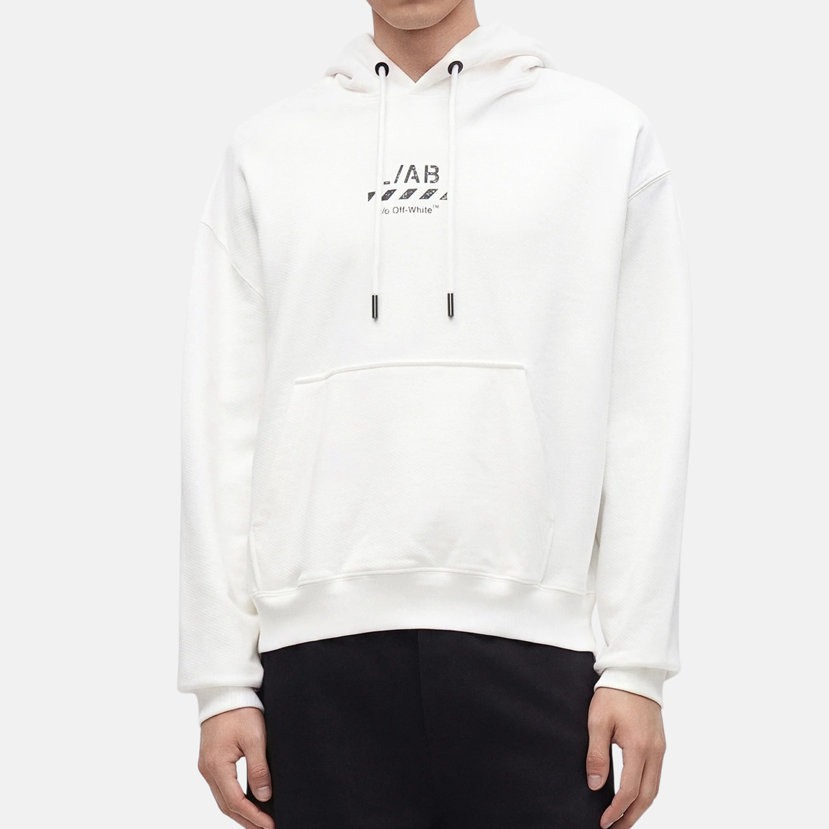 Off White Core Diag Pullover White Hoodie