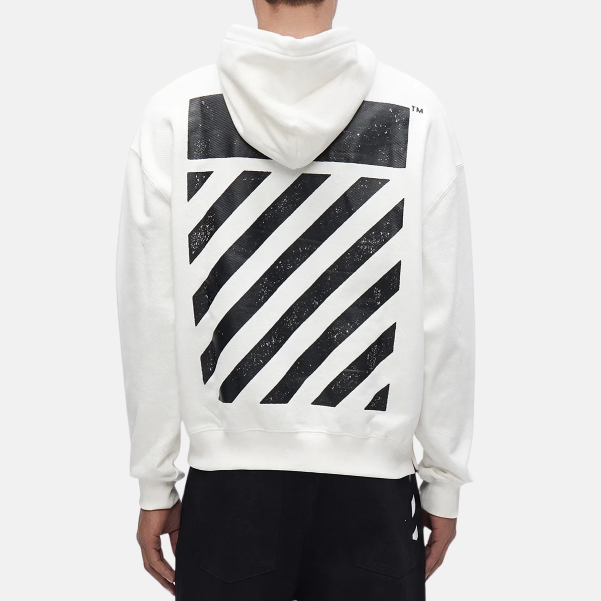 Off White Core Diag Pullover White Hoodie