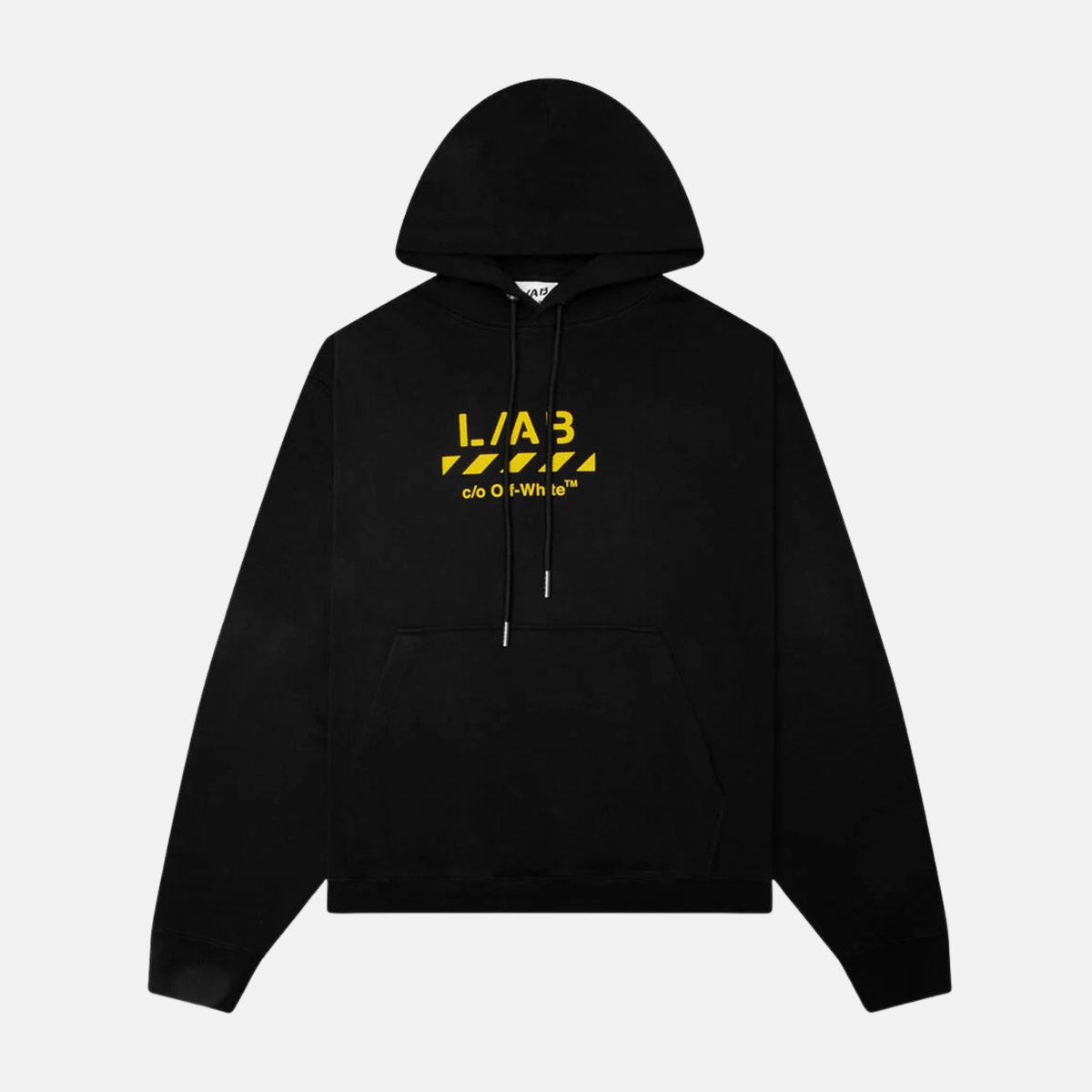 Off White Diag Garment Wash Black Hoodie
