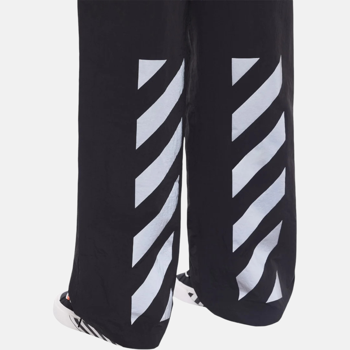 Off White Black Reflective Diag Windbreaker Pants