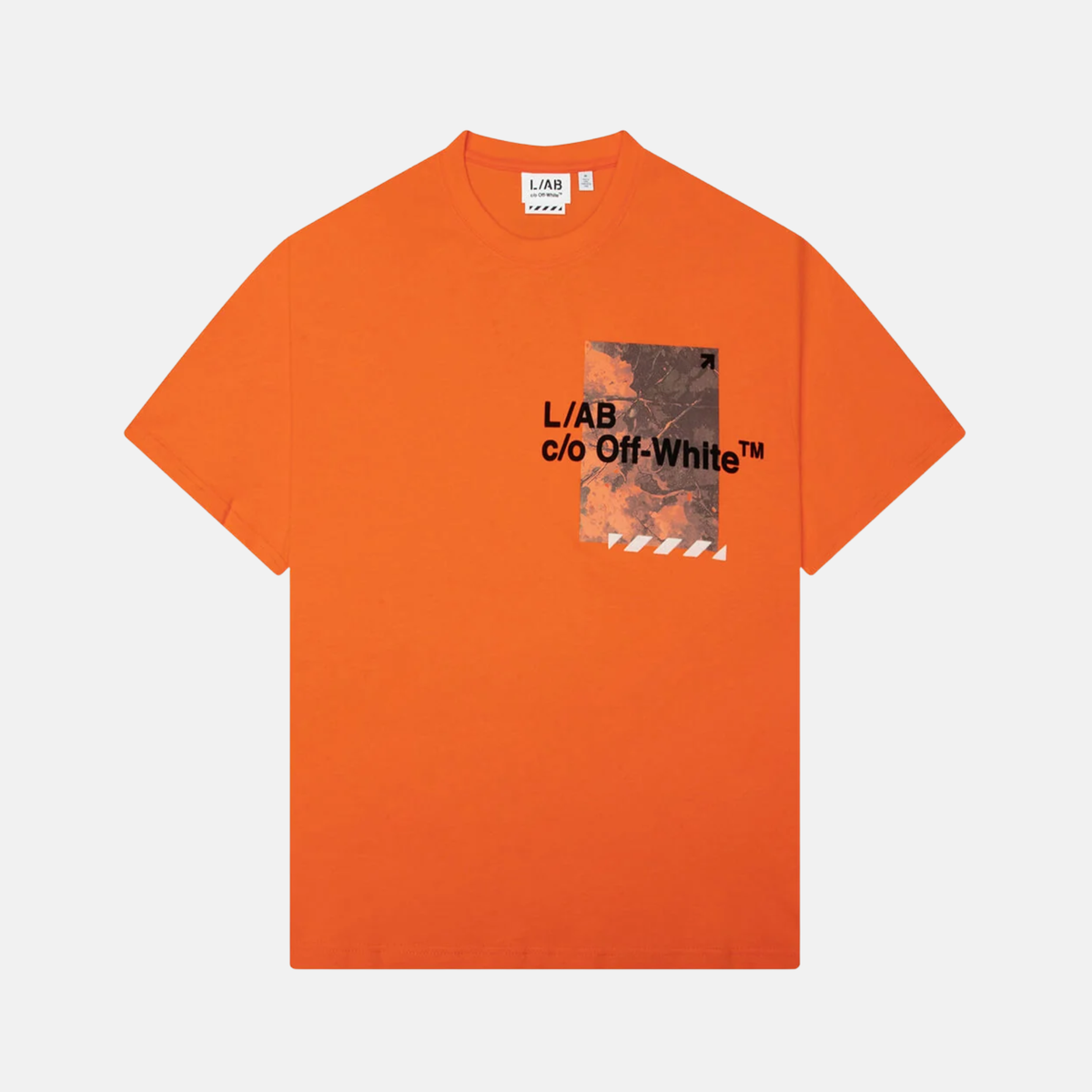 Off White Camo Print Orange T-Shirt
