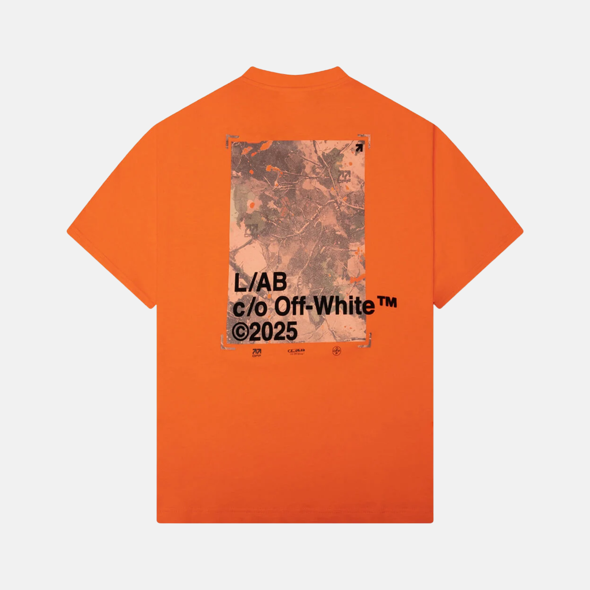 Off White Camo Print Orange T-Shirt