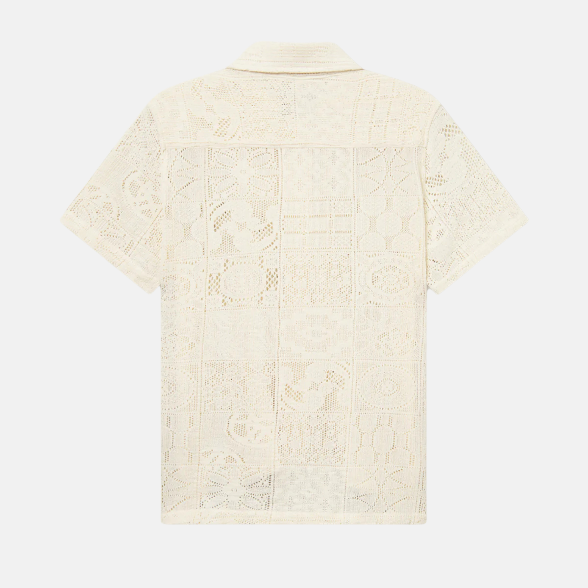 Les Deux Hector Lace Ivory Button-Down Shirt