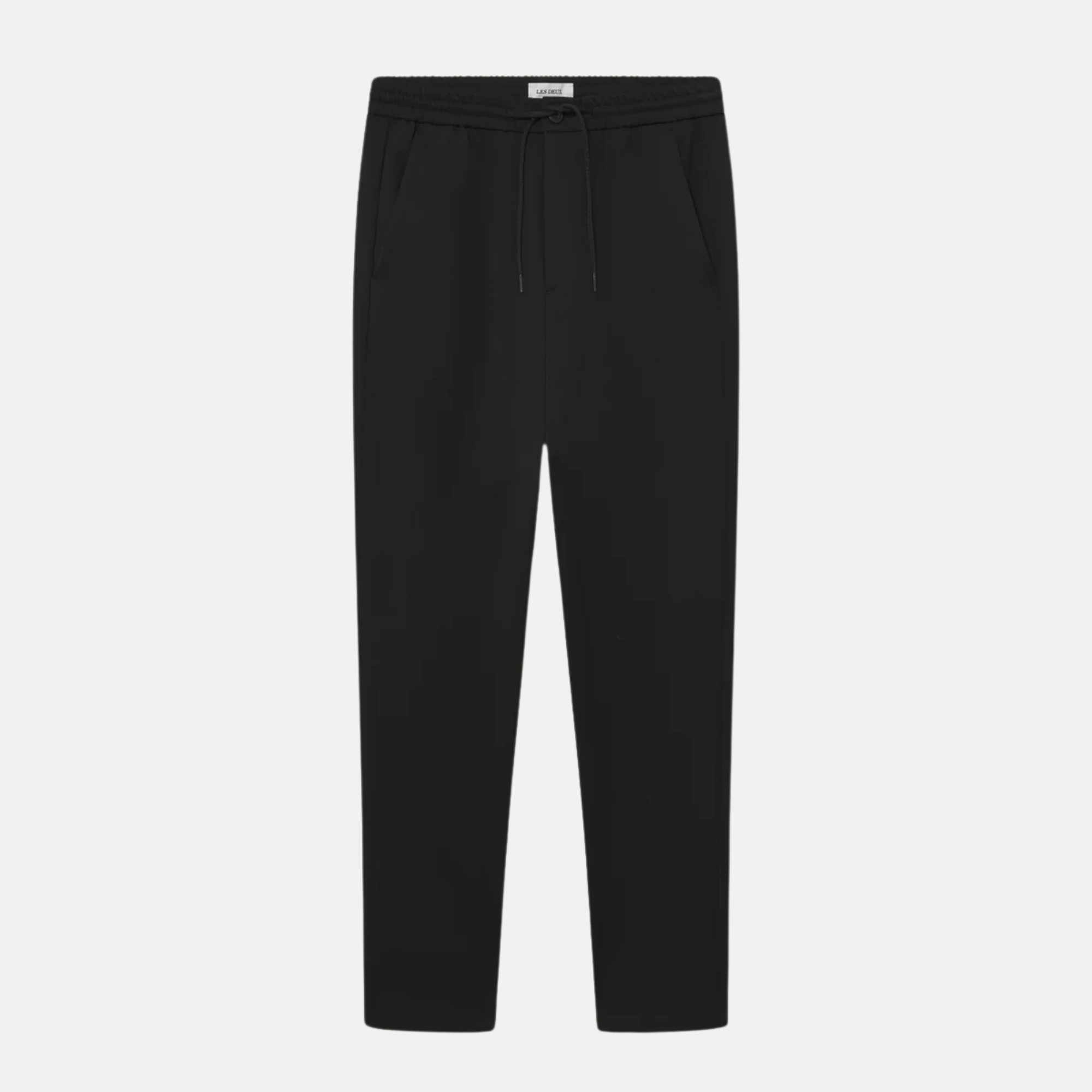 Les Deux Como Tapered Black Drawstring Pants