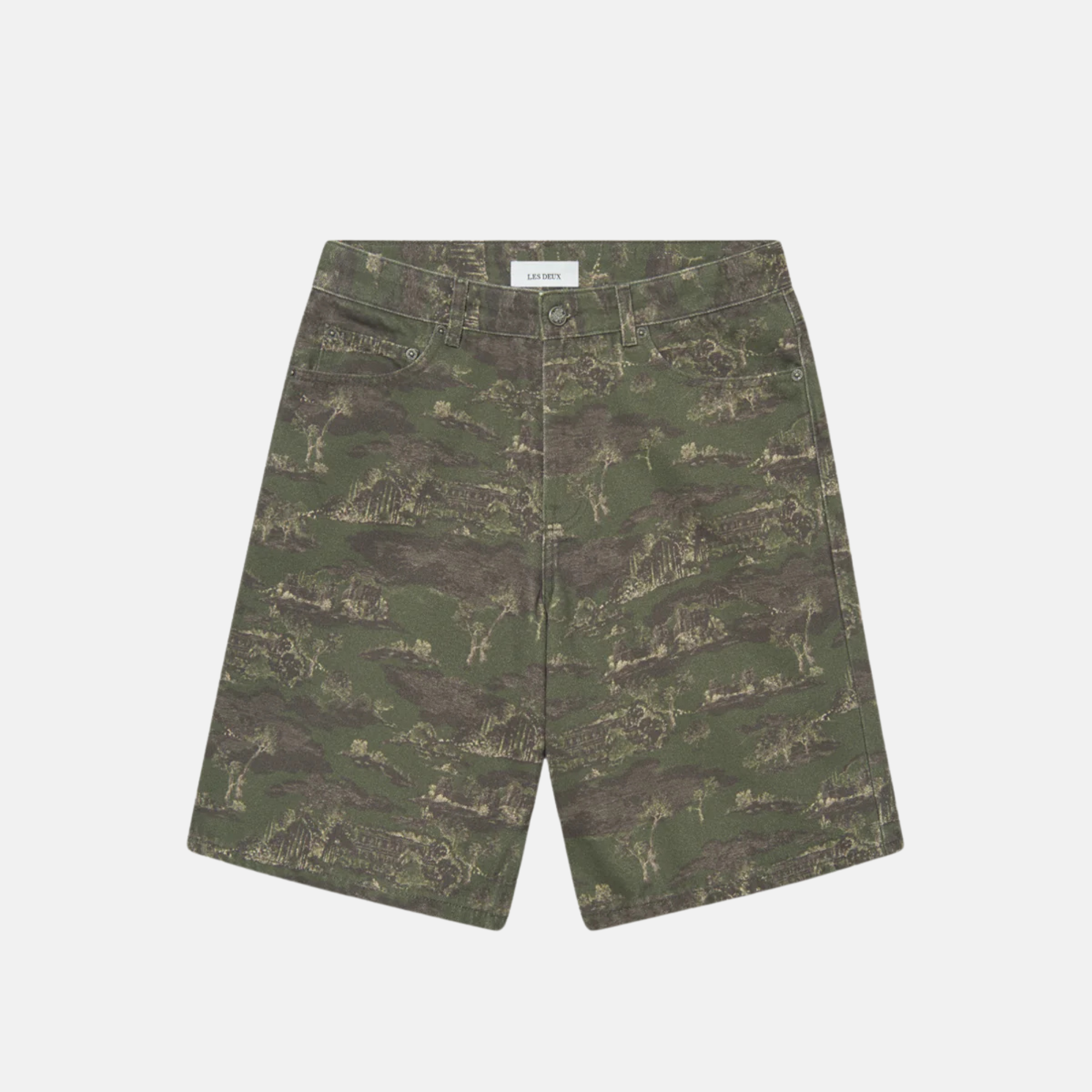 Les Deux Ryder AOP Denim Shorts
