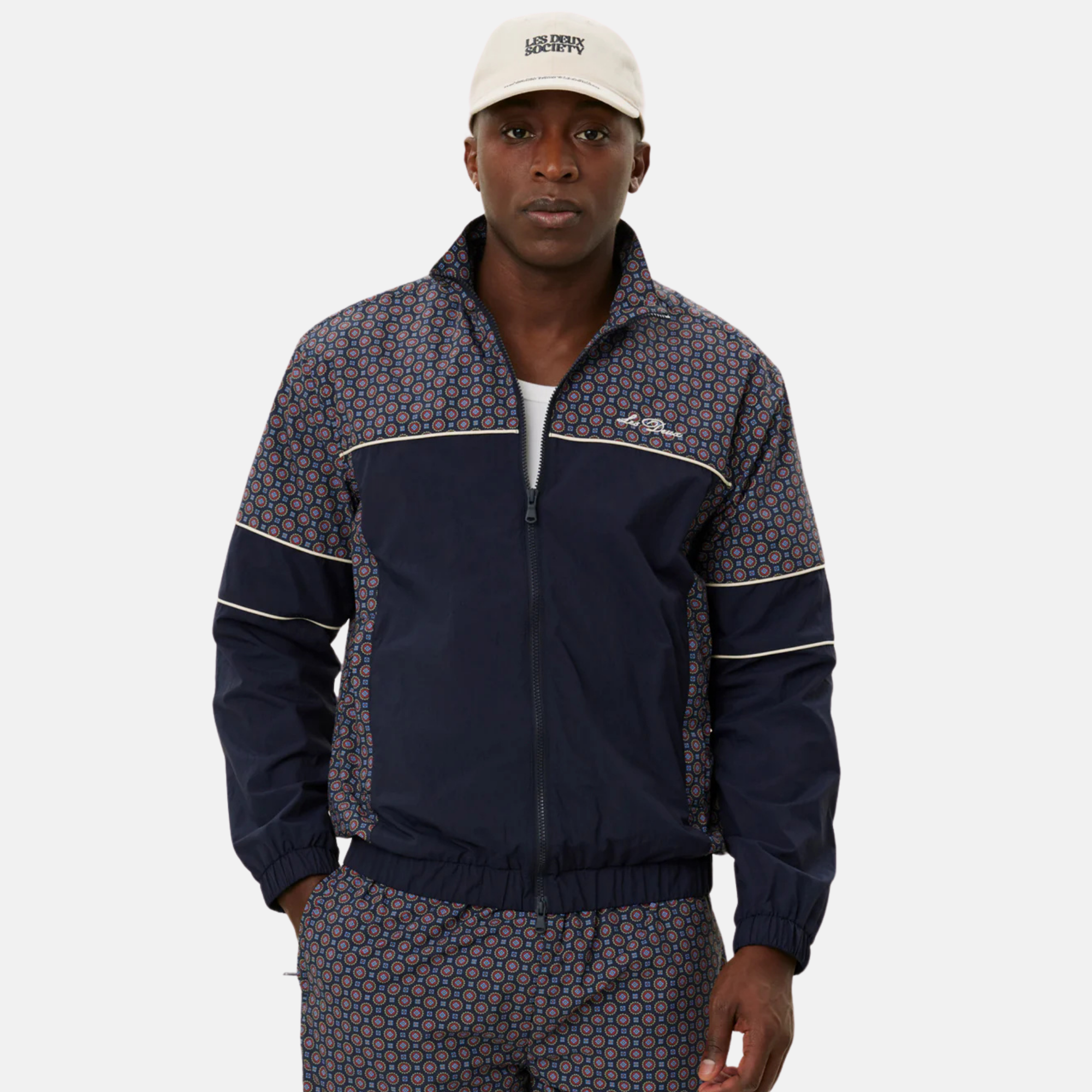 Les Deux Dark Navy Smith Track Jacket – Puffer Reds Les Deux Dark Navy Smith Track Jacket – Puffer Reds