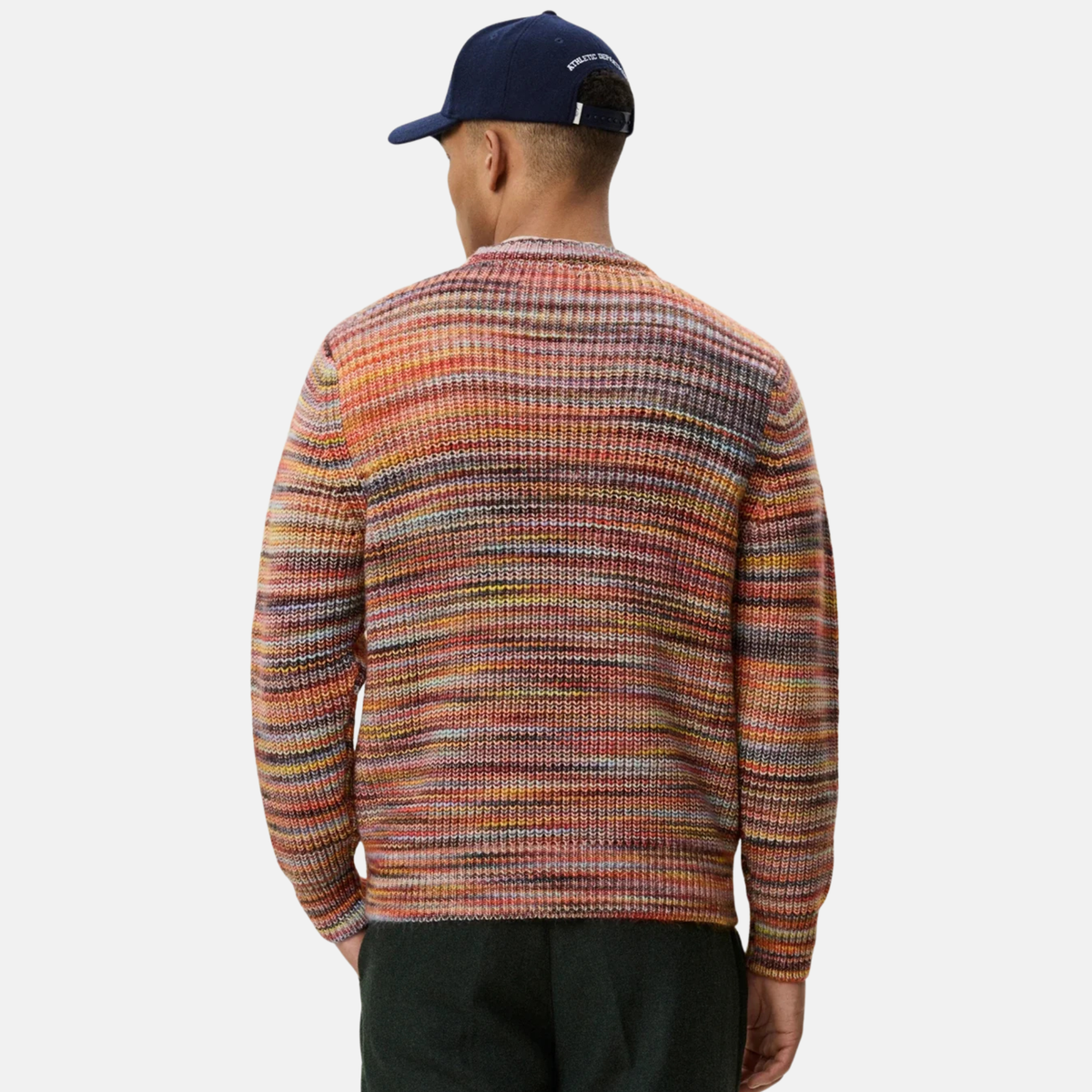 Les Deux Space Rib Crewneck Orange Sweater
