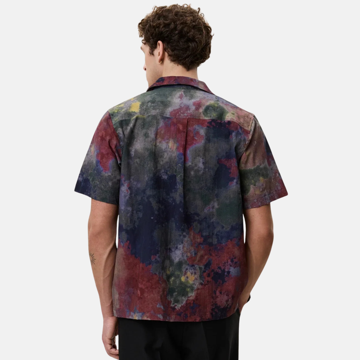 Les Deux Tie-Dye AOP Green Shirt
