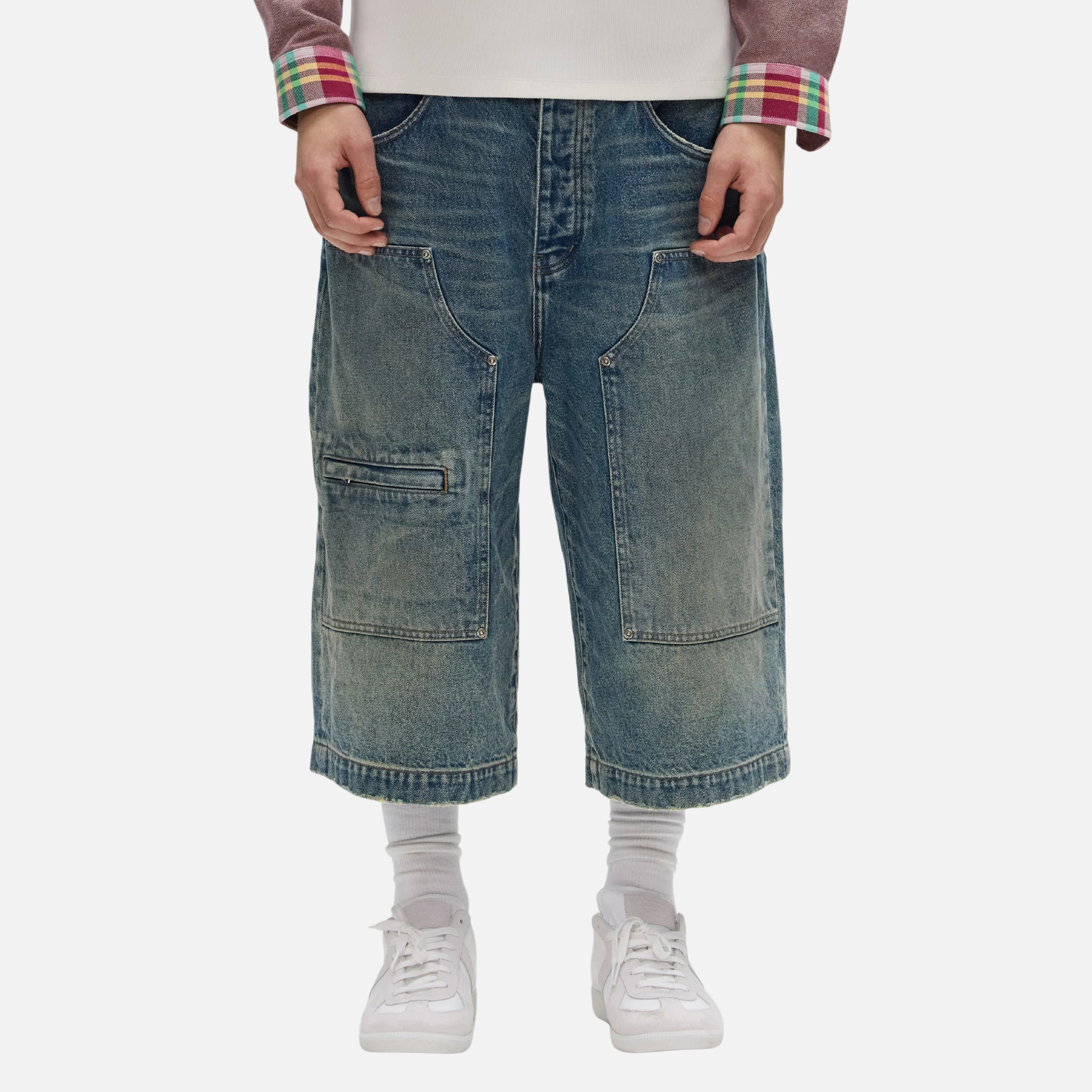 Purple Brand Light Indigo Workwear Jorts