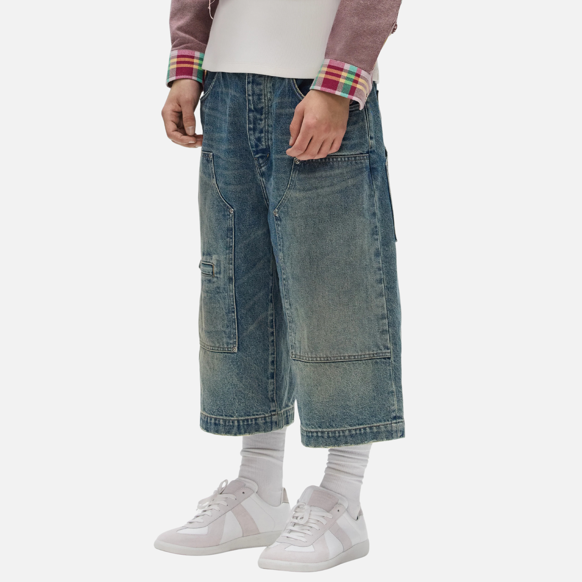 Purple Brand Light Indigo Workwear Jorts