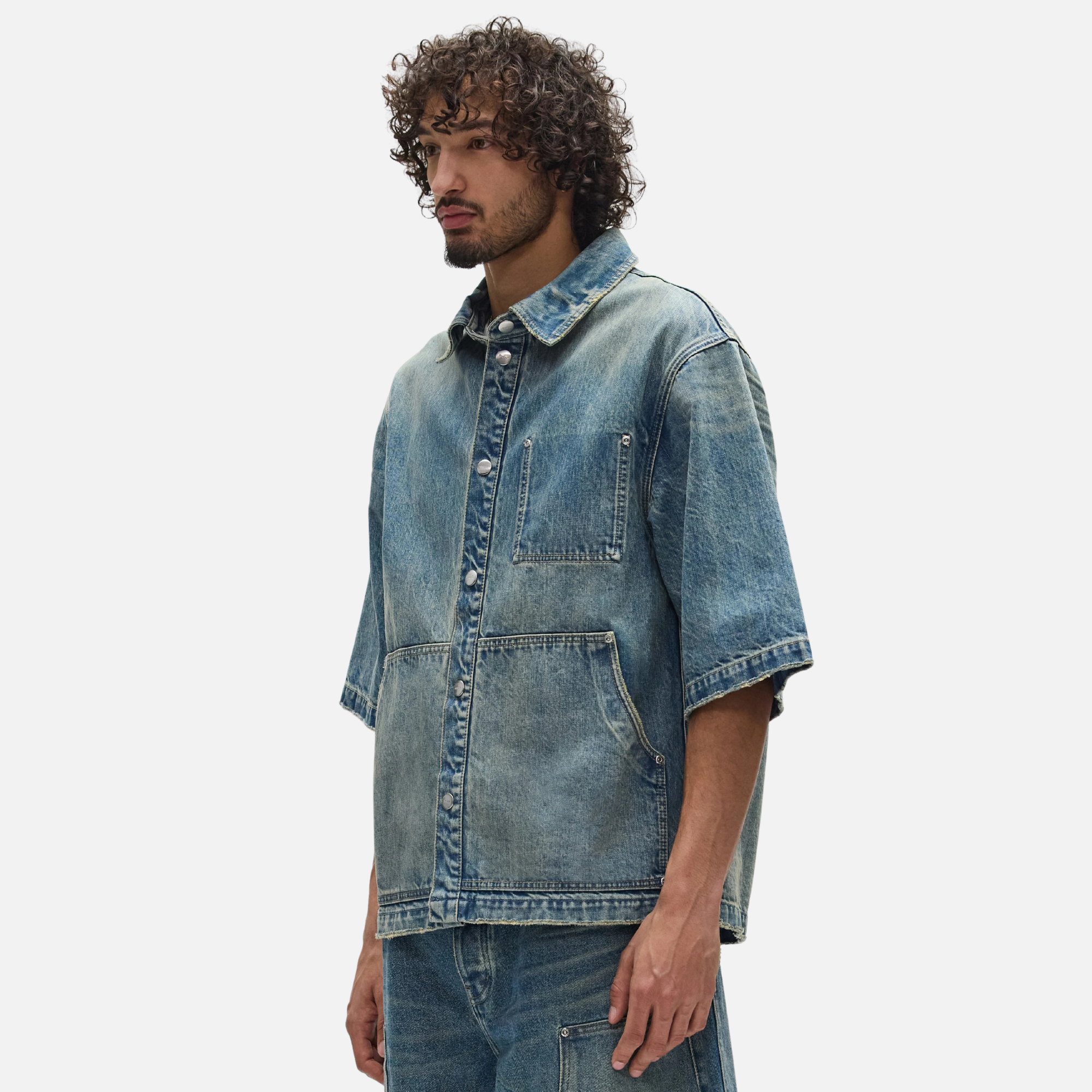 Purple Brand Light Indigo Workwear Shirt