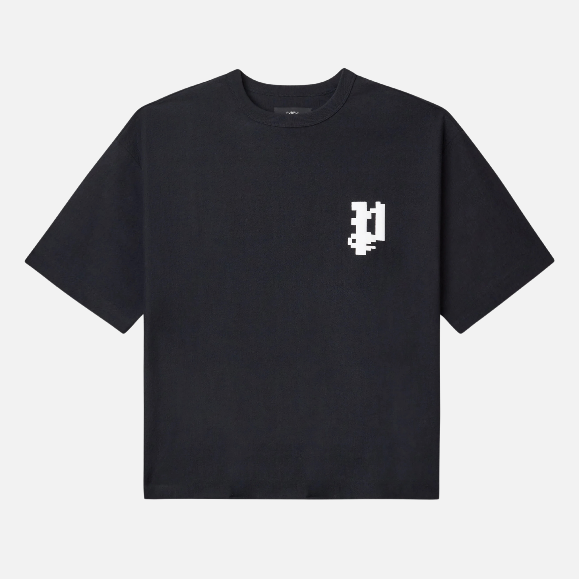 Purple Brand Black Pixelated Gothic T-Shirt