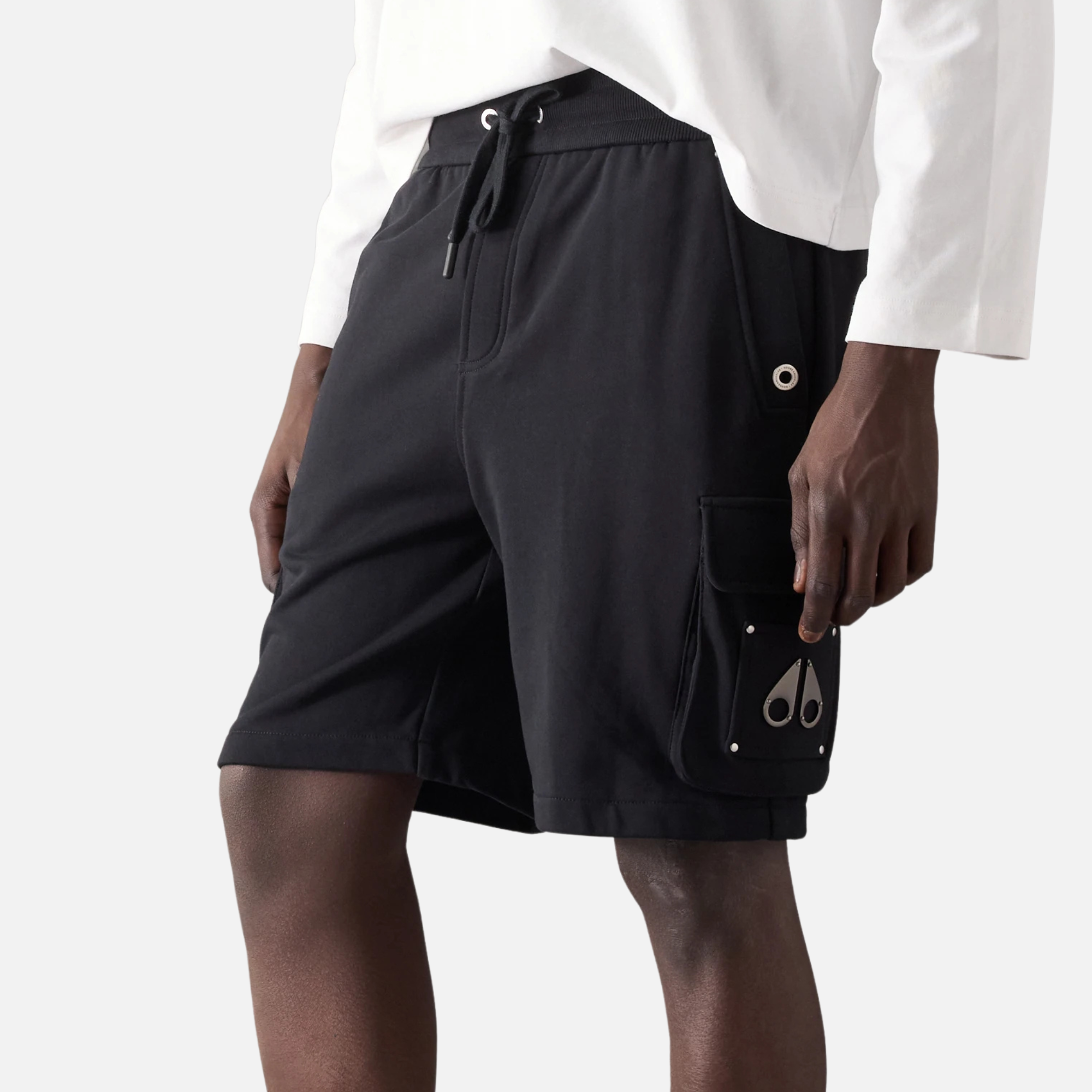 Moose Knuckles Black Hartsfield Cargo Shorts
