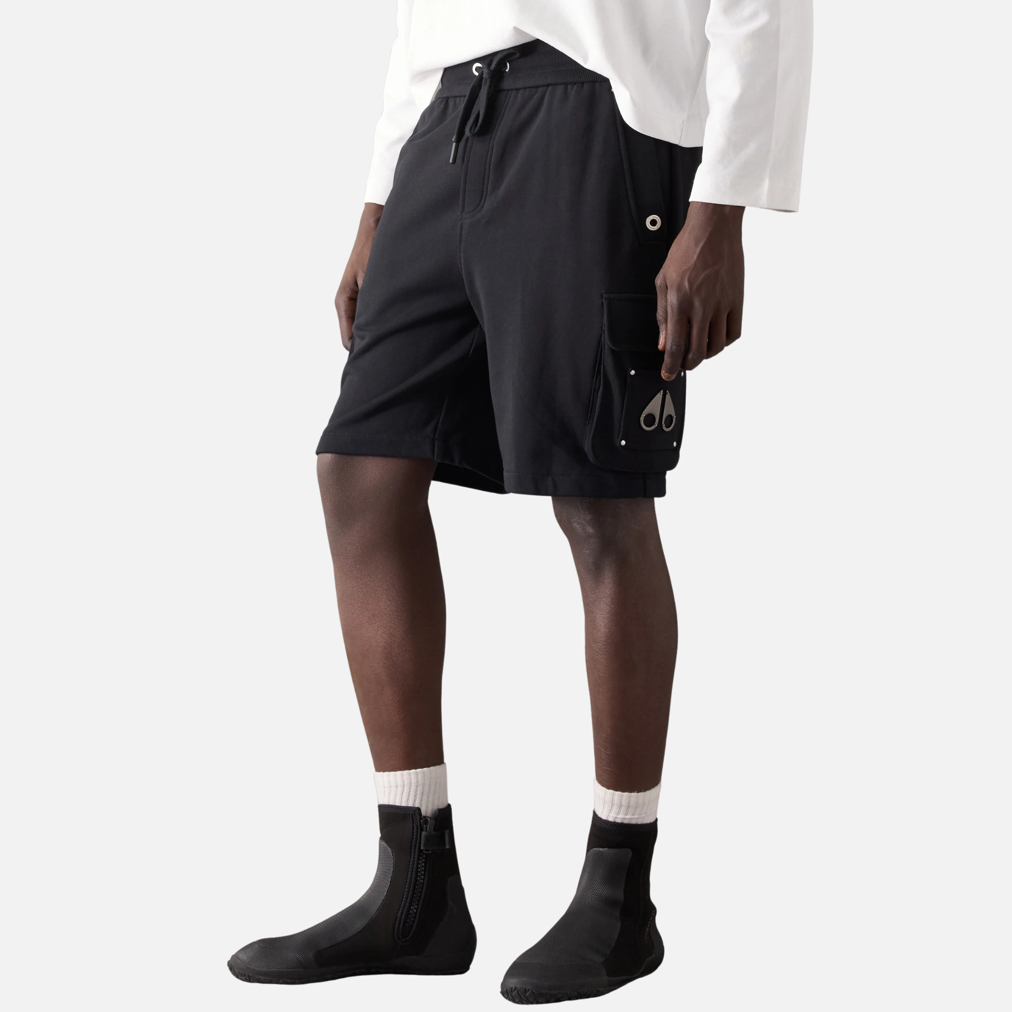 Moose Knuckles Black Hartsfield Cargo Shorts
