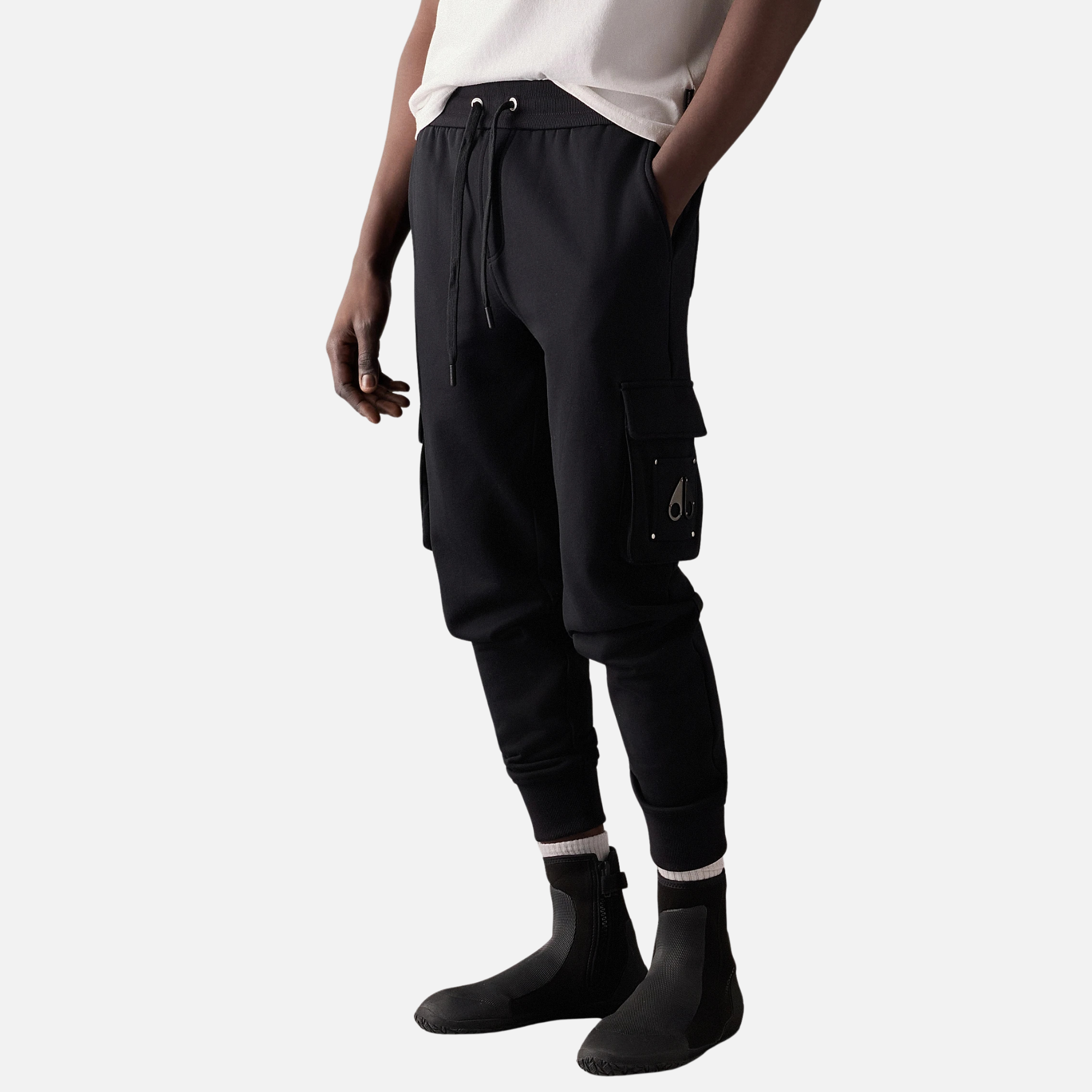 Moose Knuckles Black Hartsfield Cargo Joggers