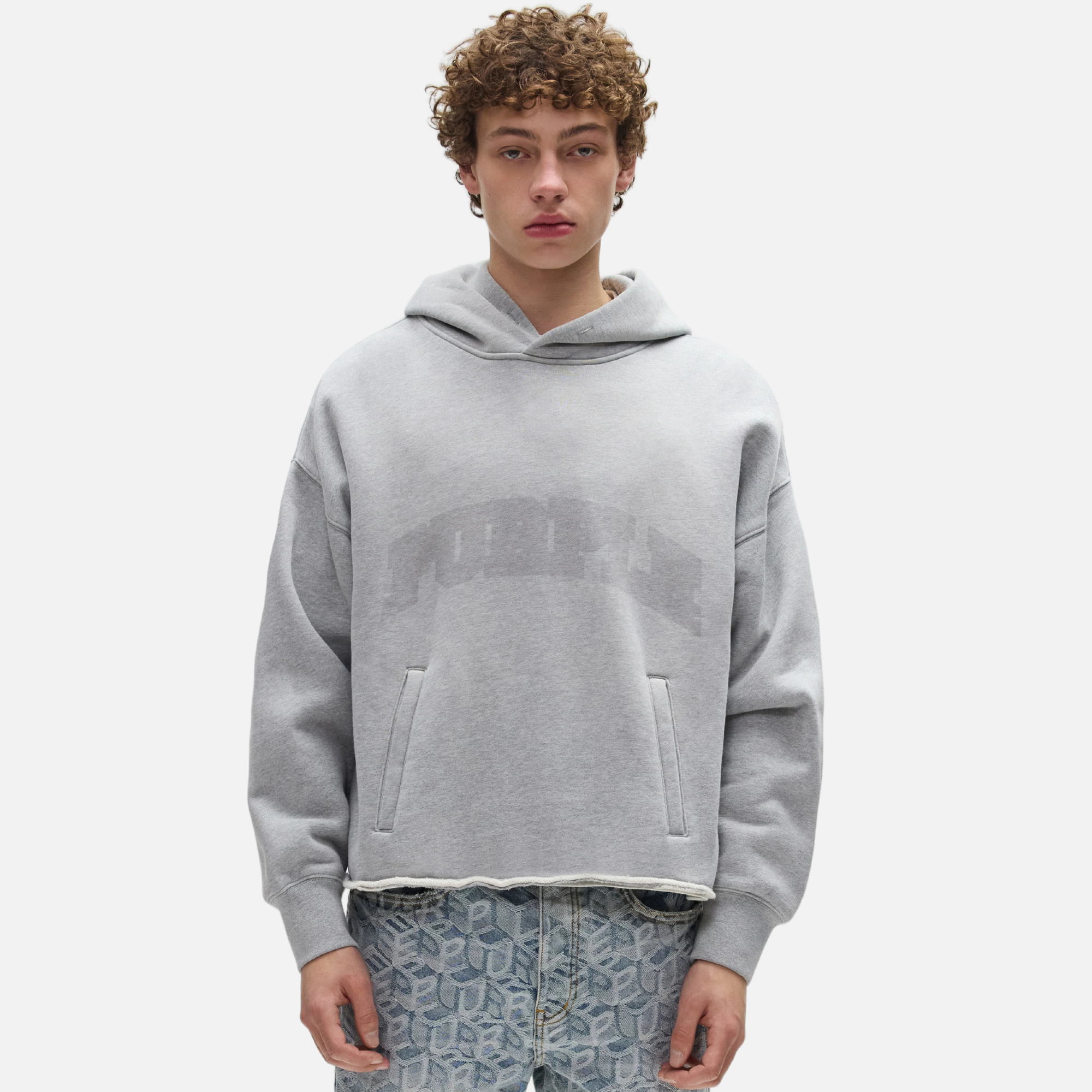 Purple Brand Grey Shadow Slab Hoodie