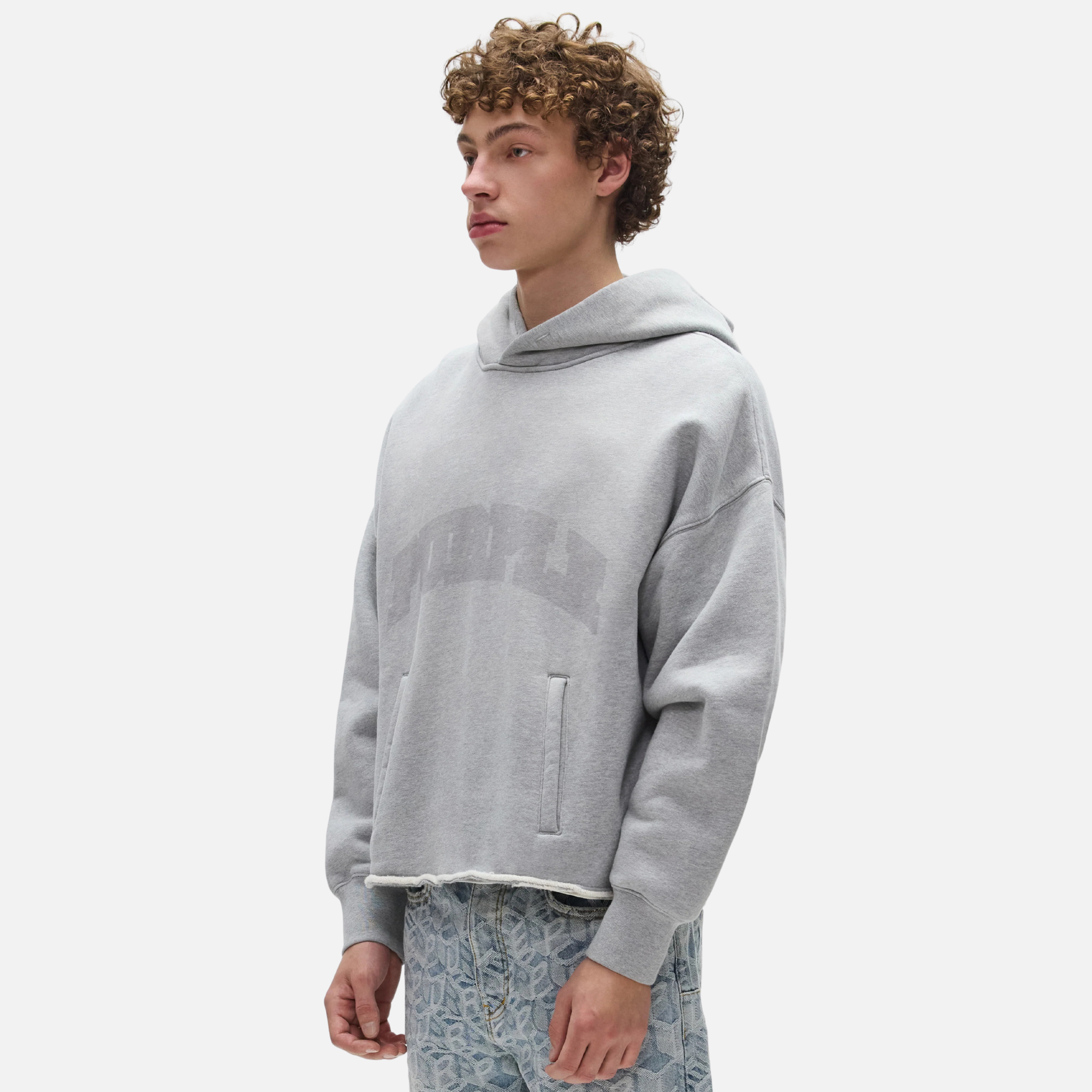Purple Brand Grey Shadow Slab Hoodie