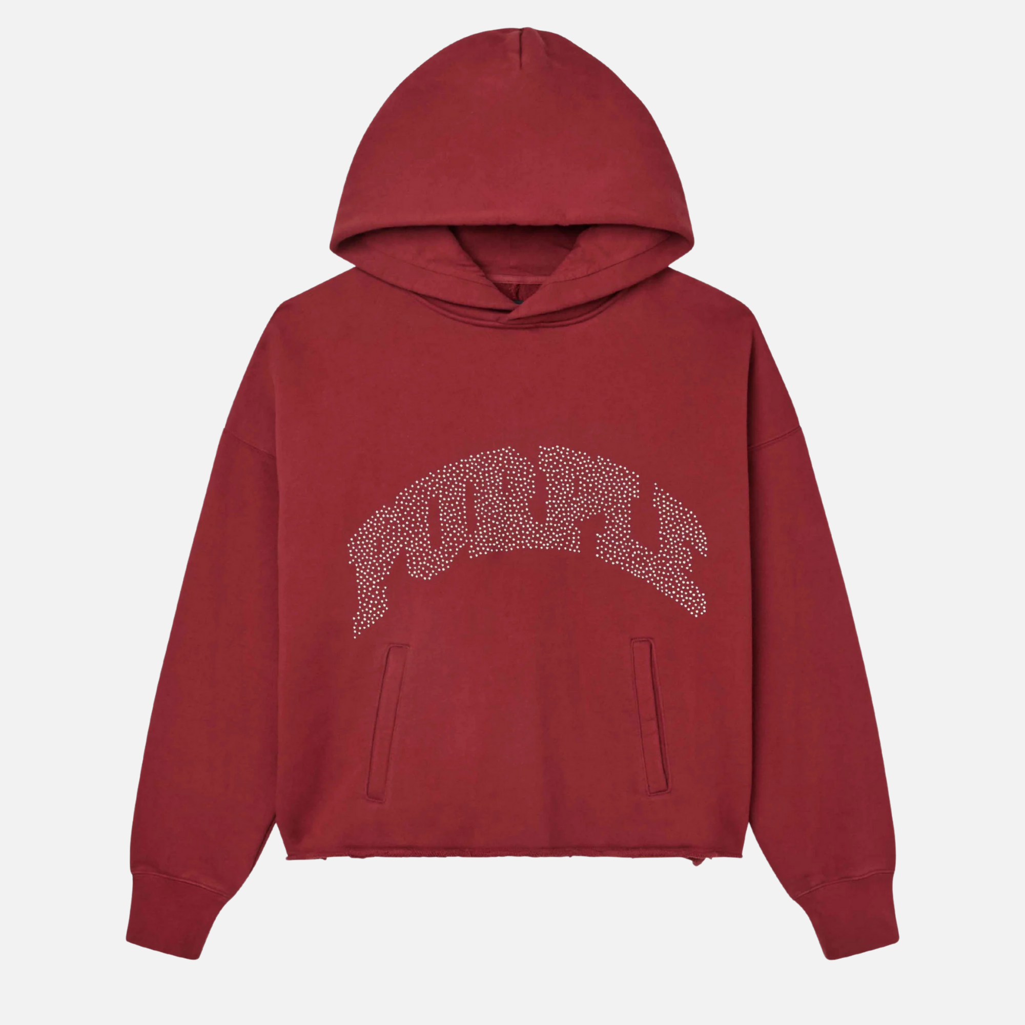 Purple Brand Red Studded Slab Hoodie