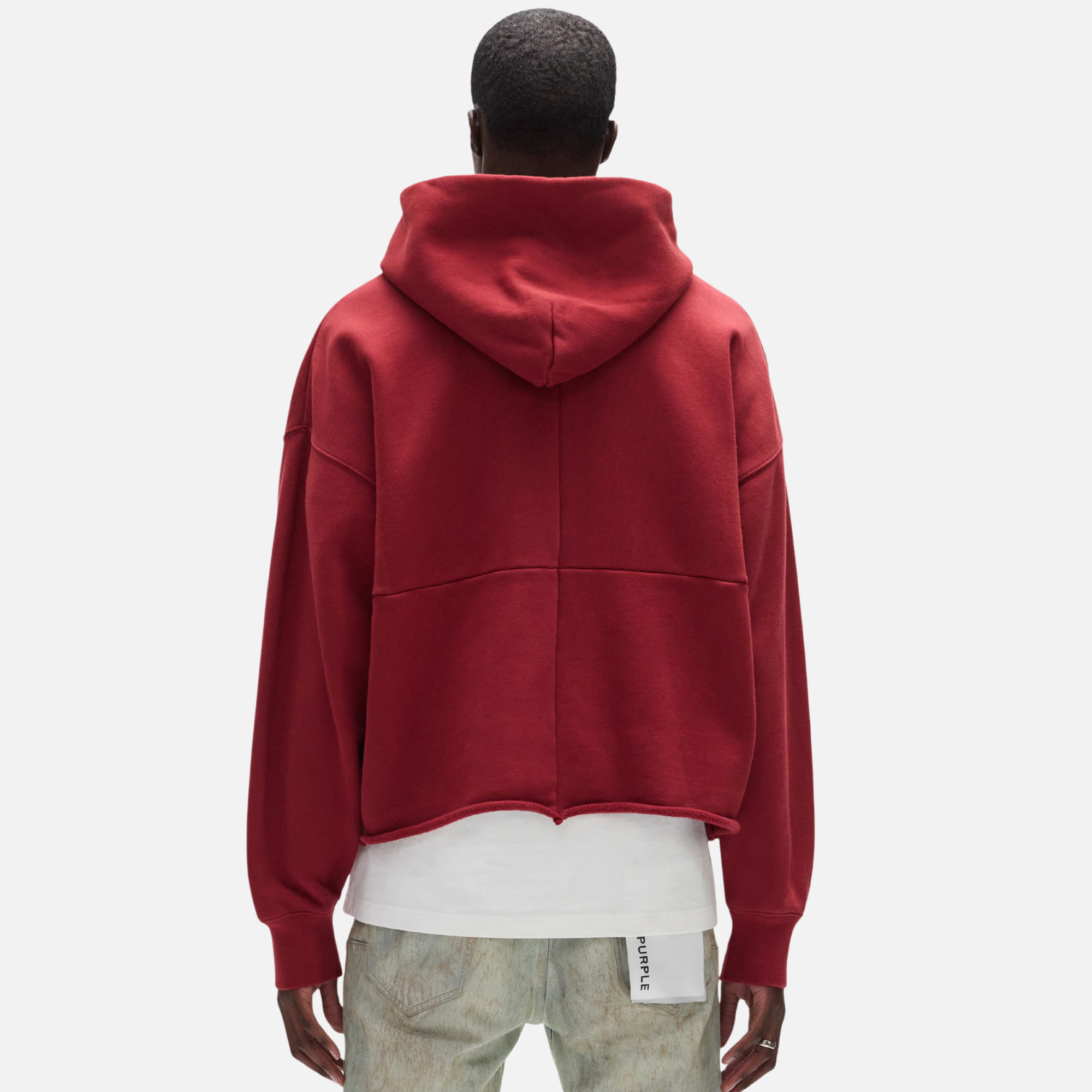 Purple Brand Red Studded Slab Hoodie
