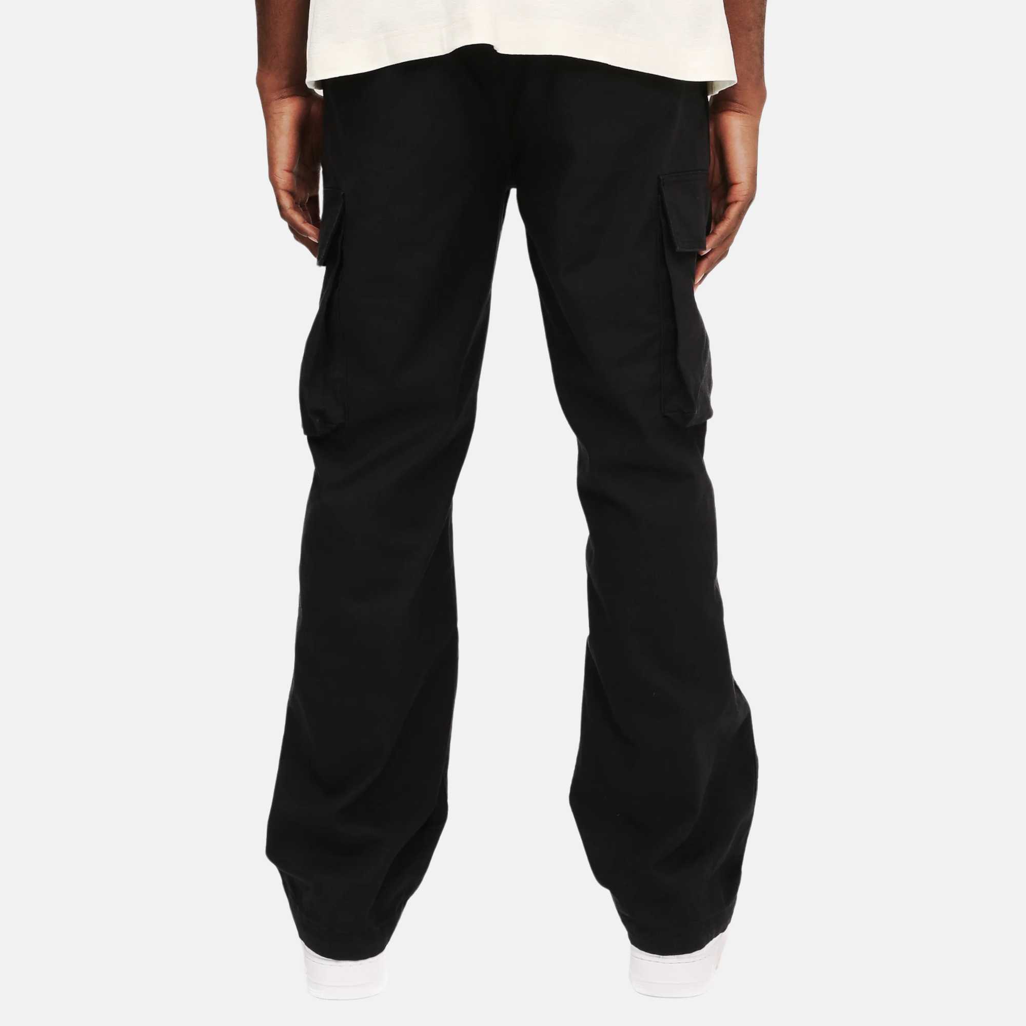 Purple Brand Black Cotton Cargo Pants