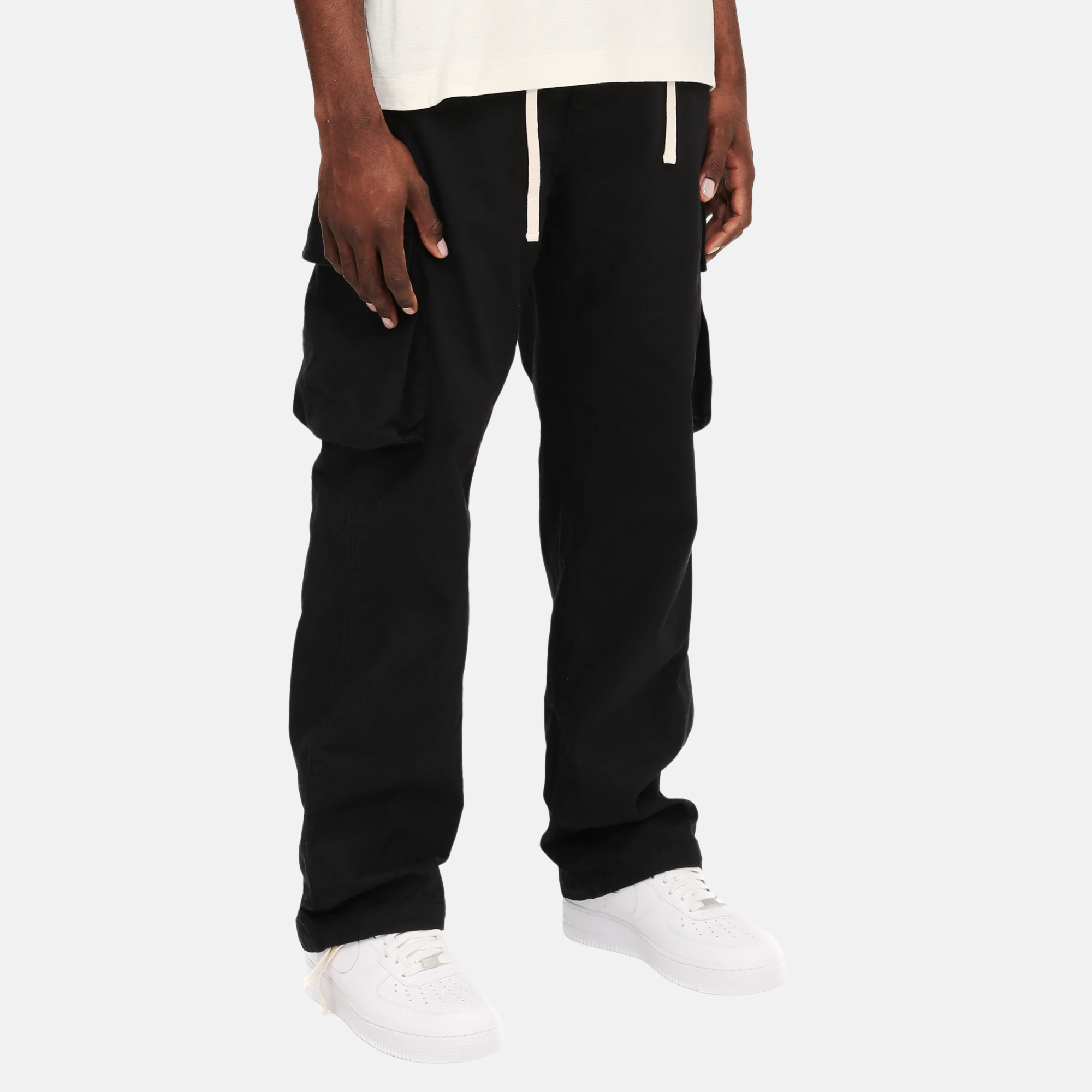 Purple Brand Black Cotton Cargo Pants