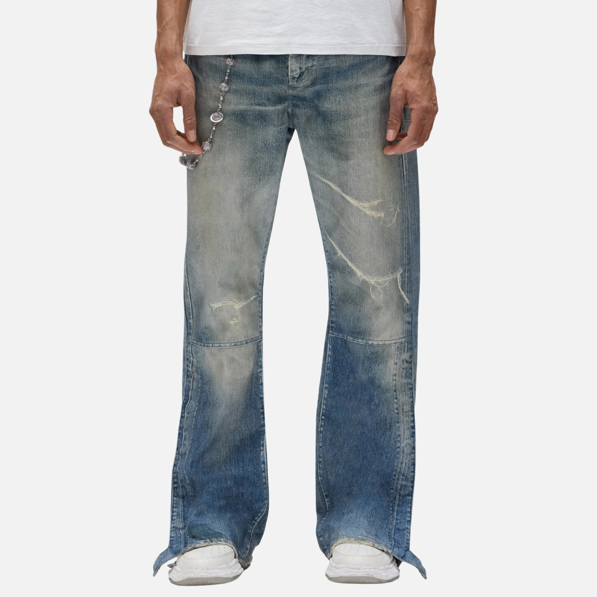 Purple Brand Blue Twill Snap Carpenter Pants