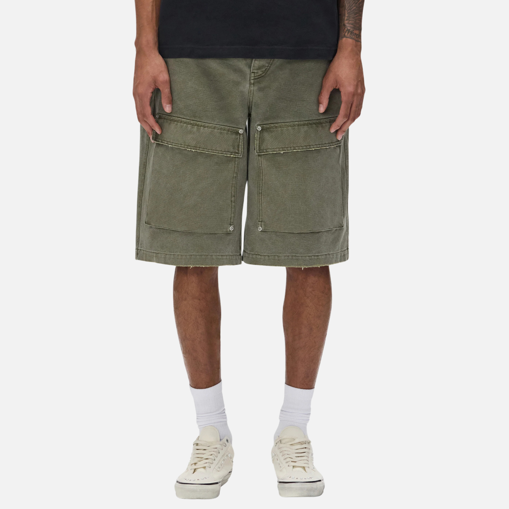 Purple Brand Canvas Cargo Shorts