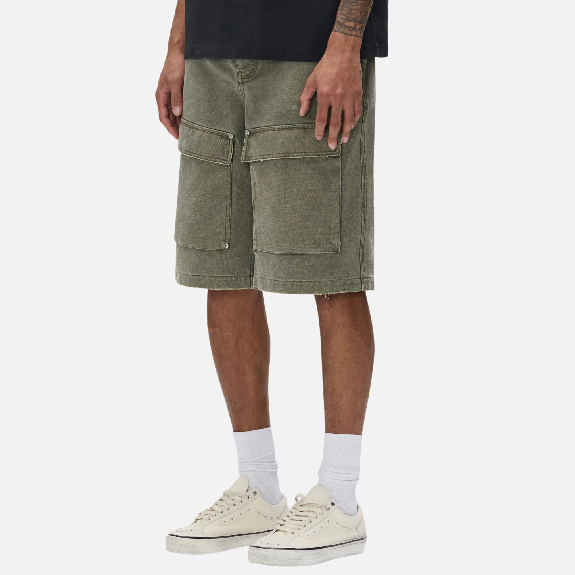 Purple Brand Canvas Cargo Shorts