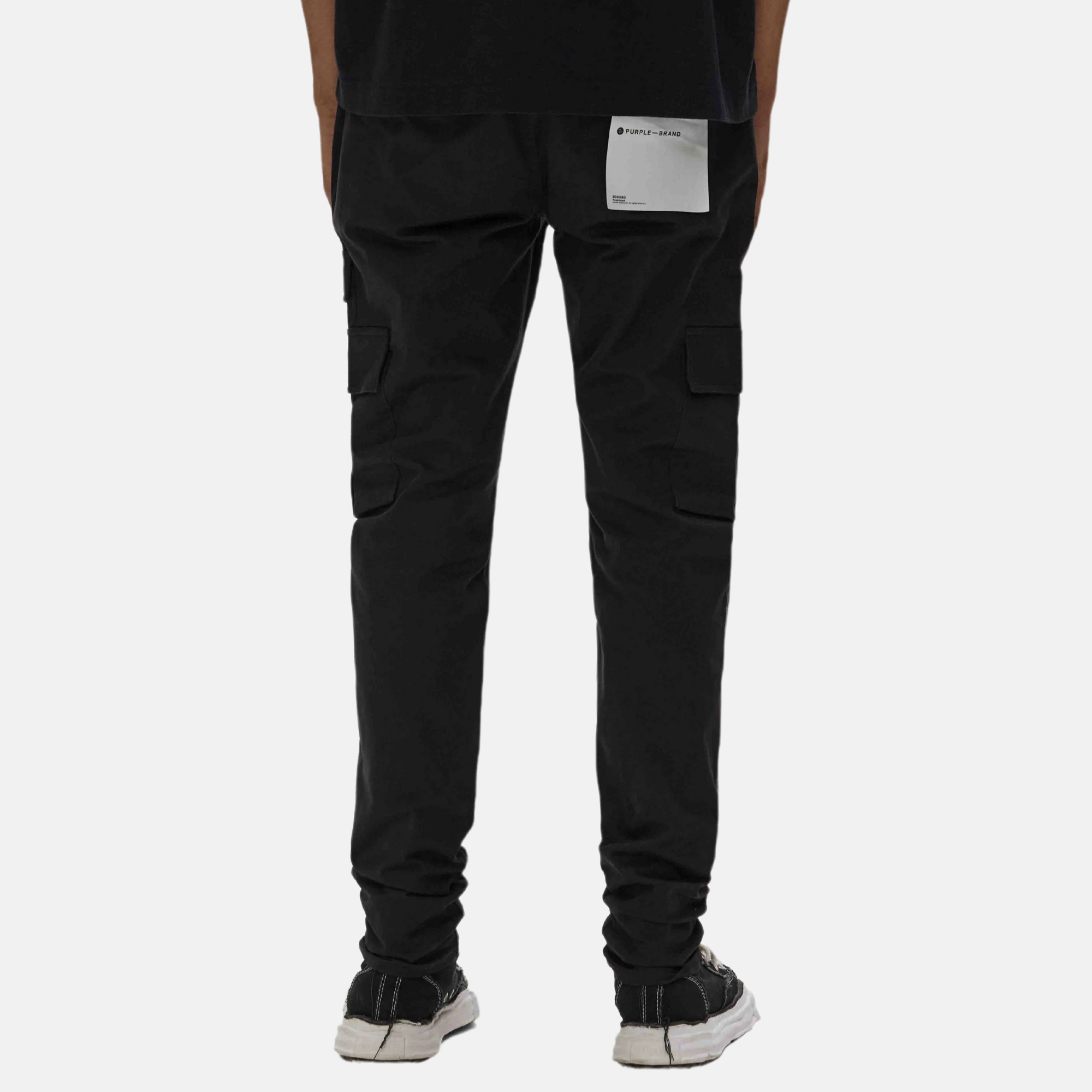 Purple Brand Black Brushed Twill Cargo Pants