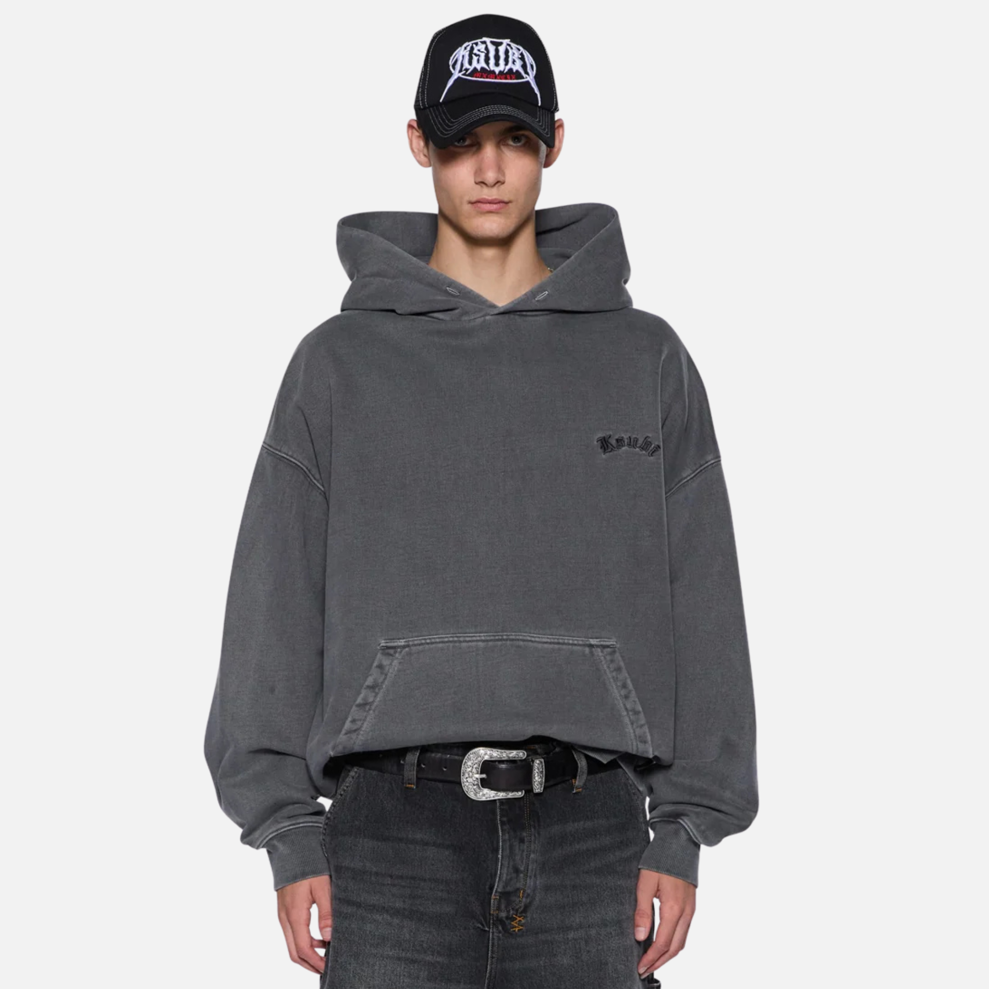Ksubi Charcoal Thorned Ekcess Hoodie