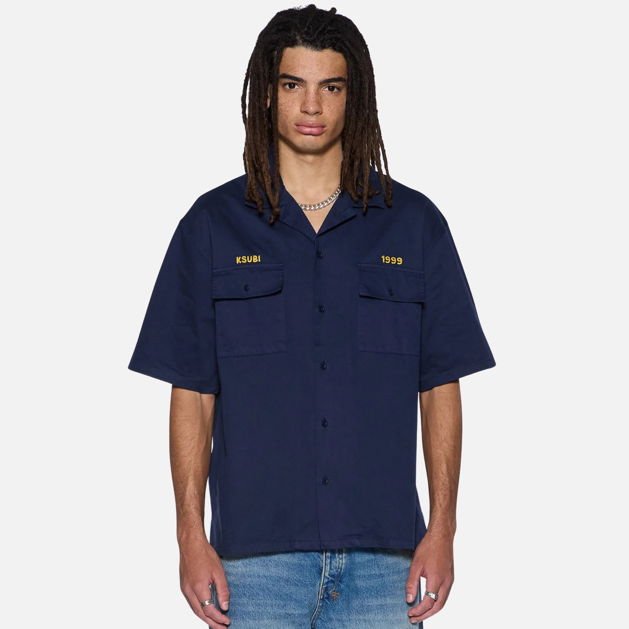 Ksubi Mekanik Boiler Ink Blue Shirt