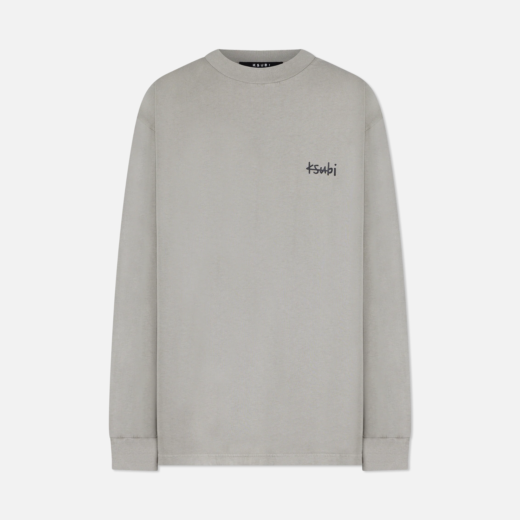 Ksubi Dust Grey All Day Biggie Long Sleeve T-Shirt