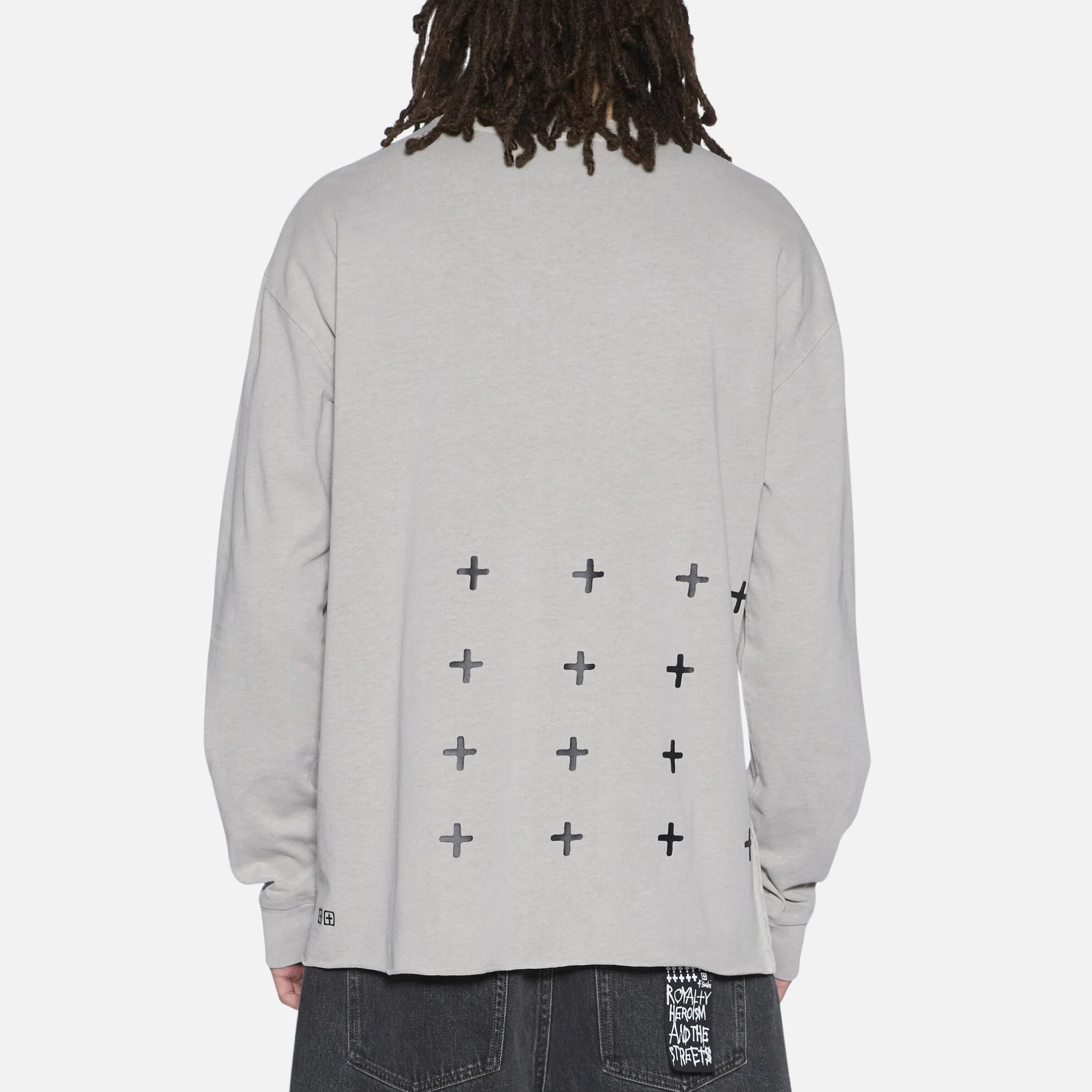 Ksubi Dust Grey All Day Biggie Long Sleeve T-Shirt